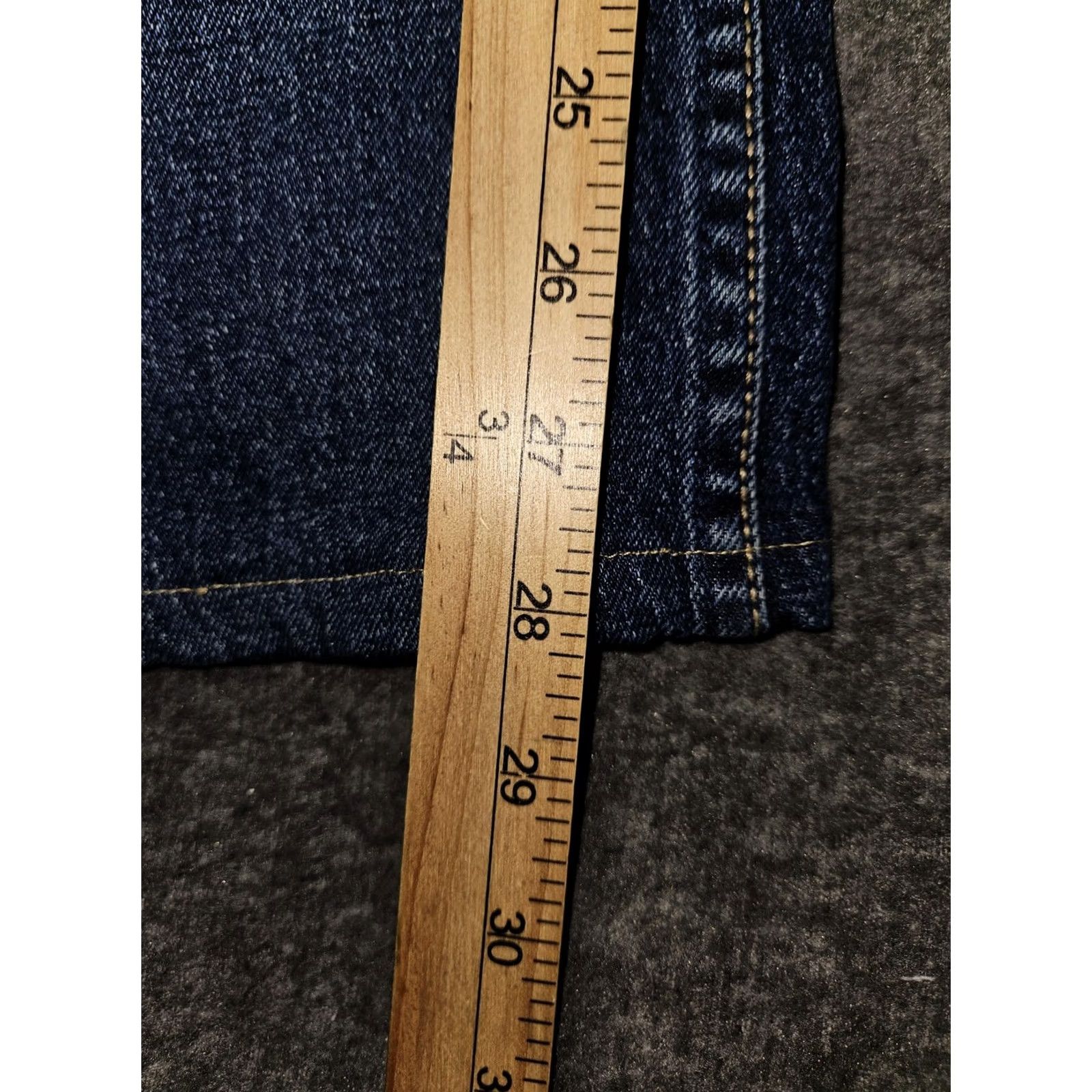 Denime Lawman Jeans Womens 8 Blue Slim Fit Bootcut Rhinestone Pockets Denim Size 30" / US 8 / IT 44 - 4 Thumbnail