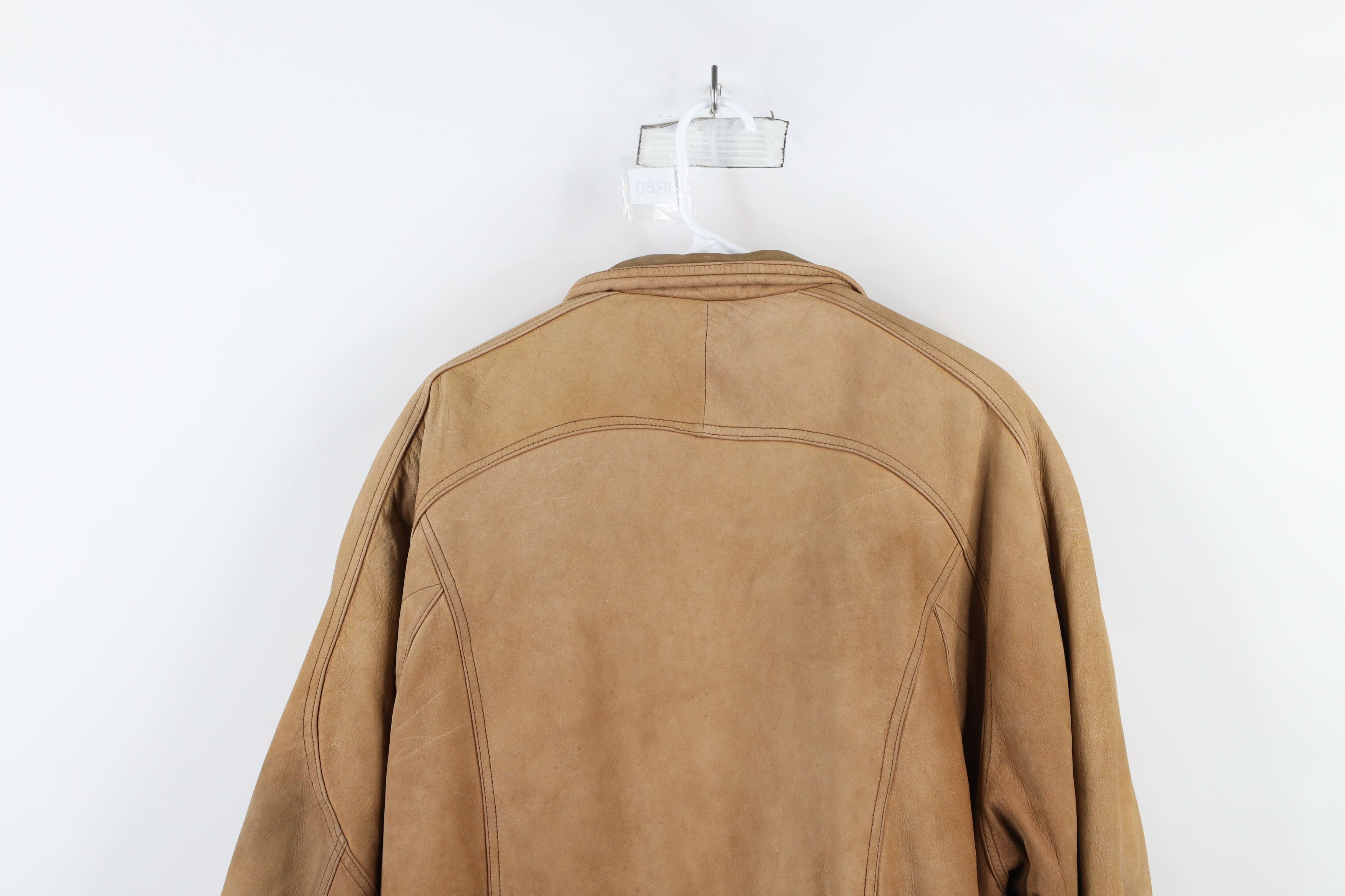 Vintage Vintage 90s Streetwear Suede Leather Flight Bomber Jacket Size US XL / EU 56 / 4 - 14 Thumbnail