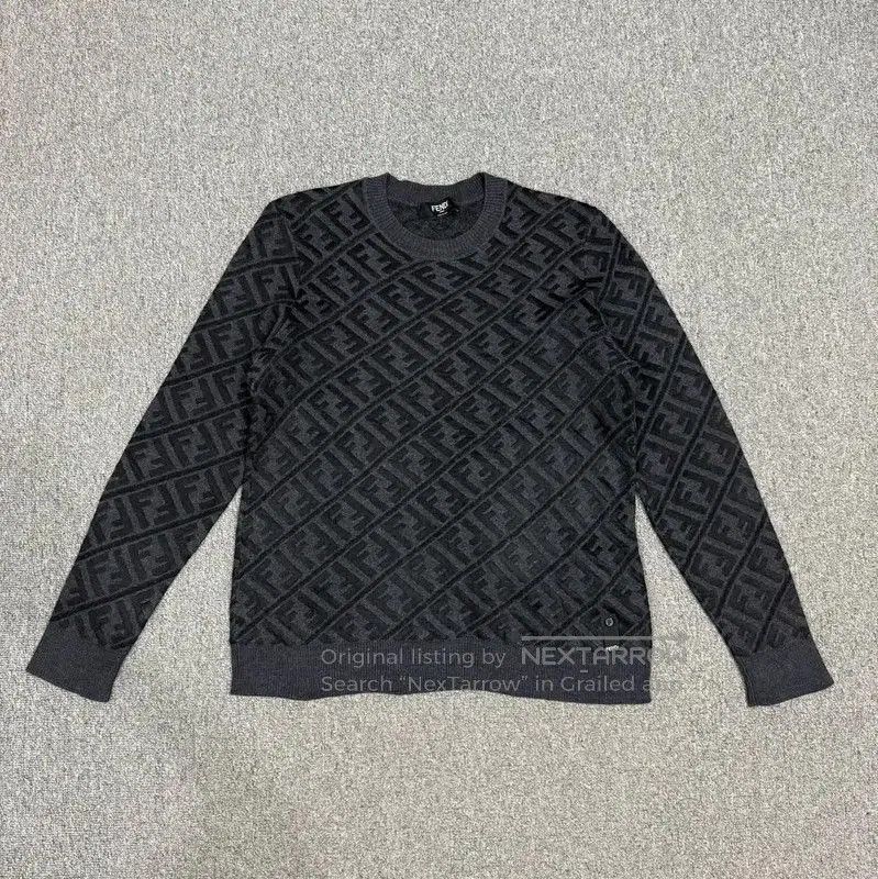 Fendi Fendi Black Cotton Knitted Sweater for Men . Size US M / EU 48-50 / 2 - 1 Thumbnail