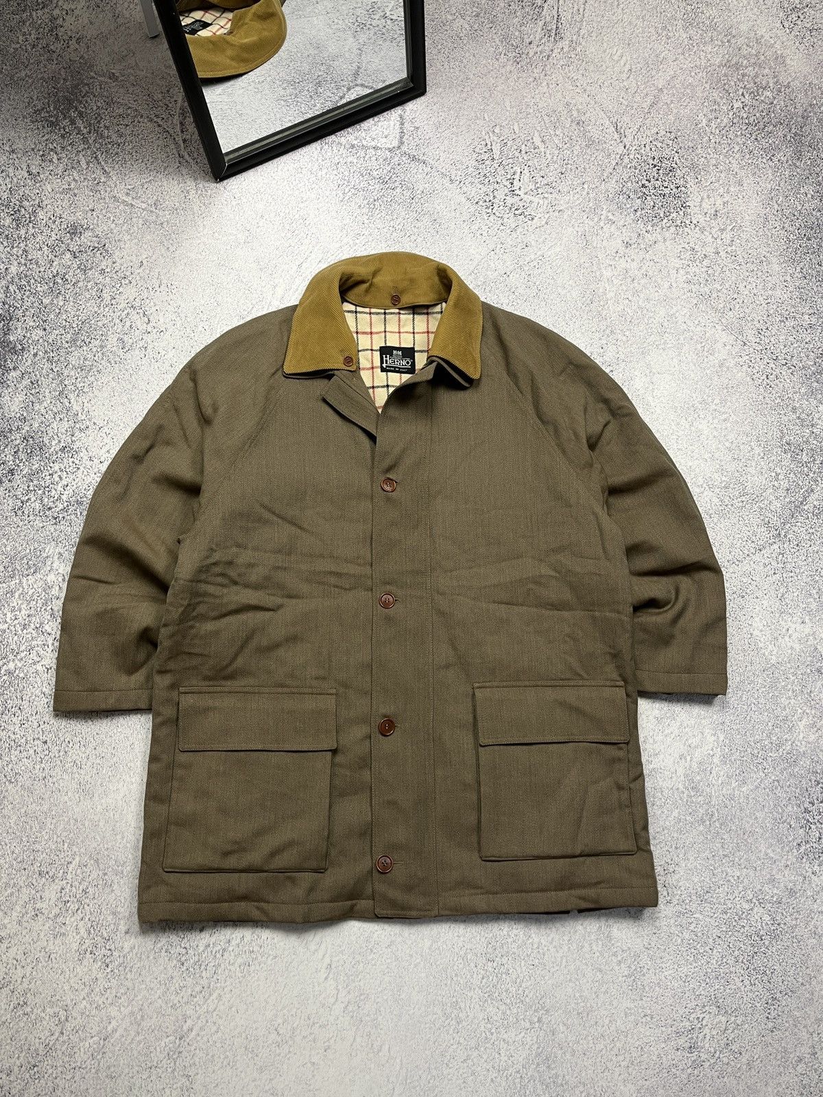 Herno Vintage 90’s Herno Laine Wool Coat Zip Jacket Size US L / EU 52-54 / 3 - 1 Thumbnail
