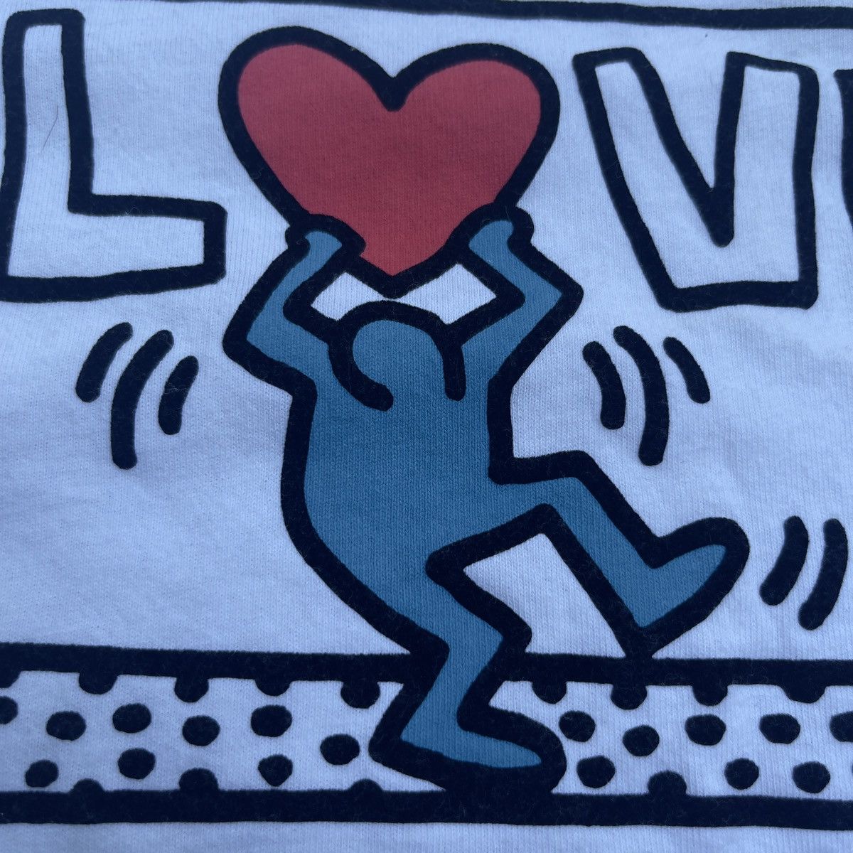 Keith Haring × Uniqlo × Vintage Vintage UNIQLO KEITH HARING LOVE Shirt Size US L / EU 52-54 / 3 - 3 Thumbnail