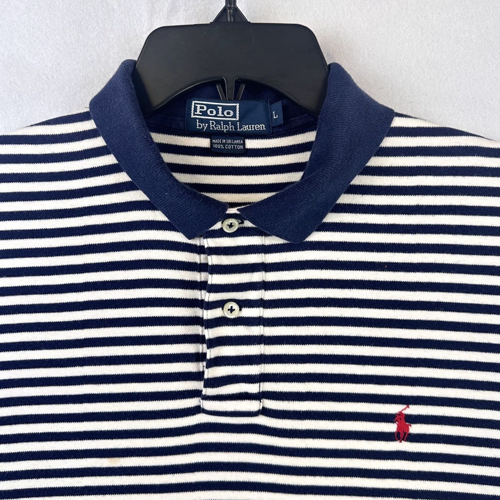 Polo Ralph Lauren Polo Ralph Lauren Polo Shirt Mens Large Classic Short Sleeve Striped Rugby Shirt Size US L / EU 52-54 / 3 - 3 Thumbnail