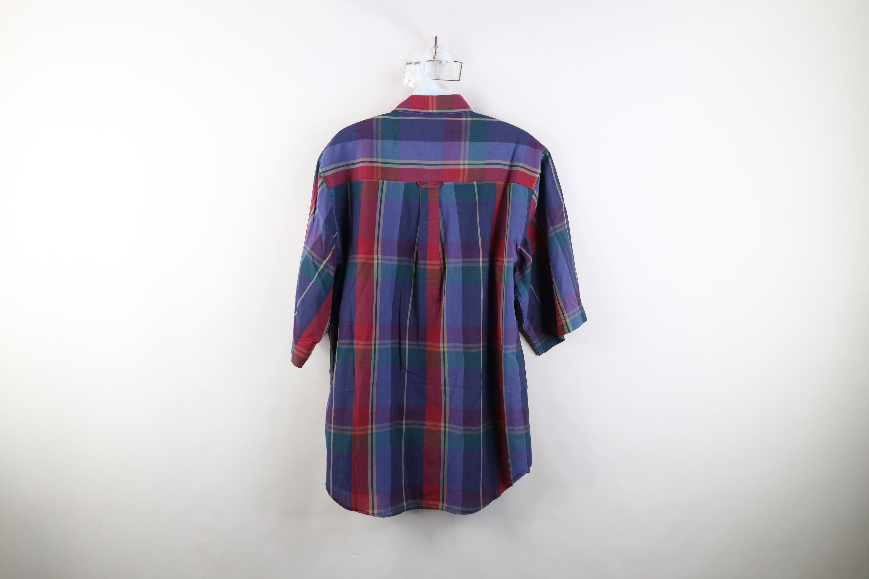 Vintage Vintage 80s 90s Streetwear Madras Plaid Button Down Shirt Size US L / EU 52-54 / 3 - 9 Thumbnail