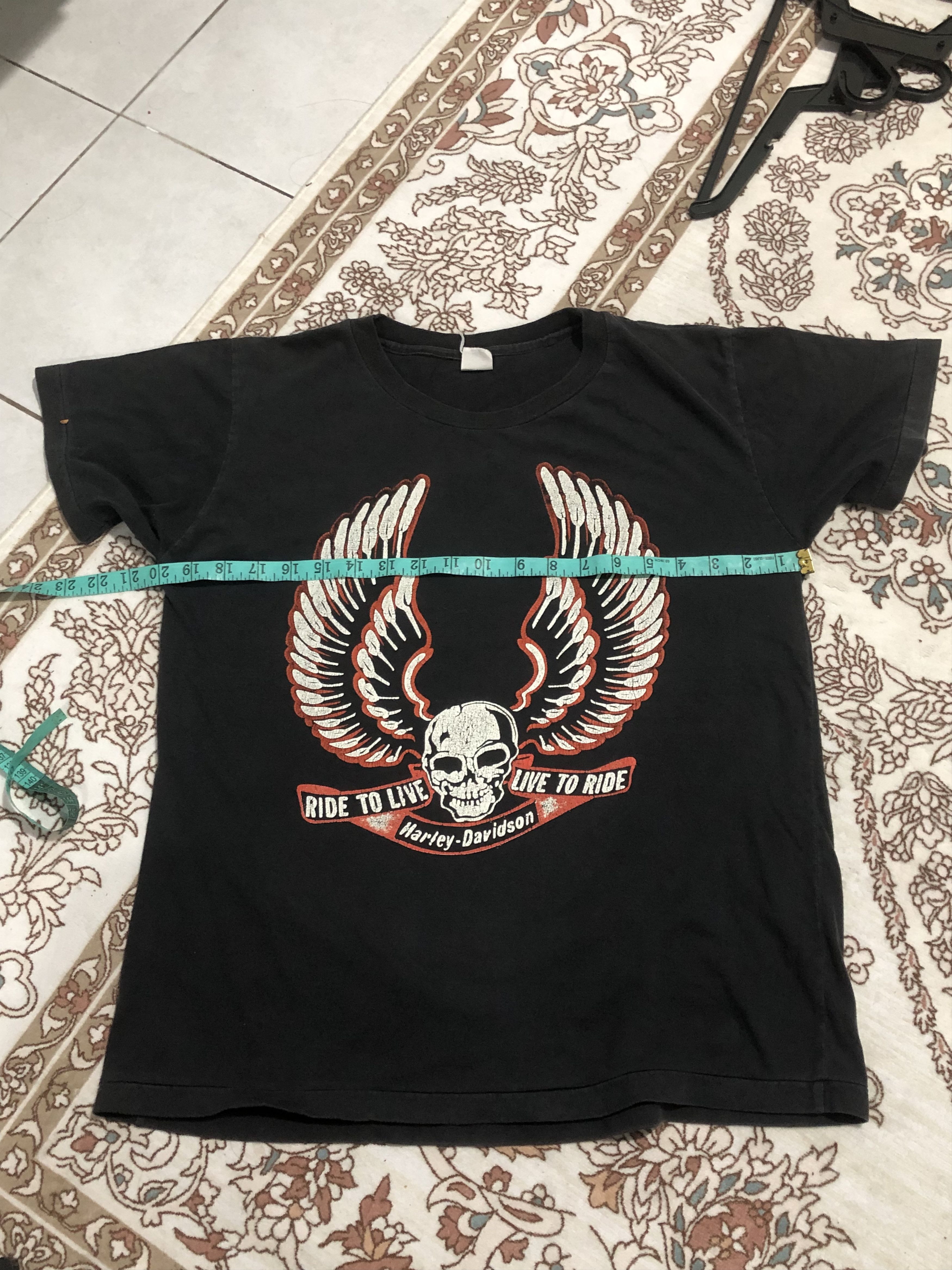Harley Davidson Vintage 80s Harley Davidson Wing Skull Tee Size US M / EU 48-50 / 2 - 12 Thumbnail