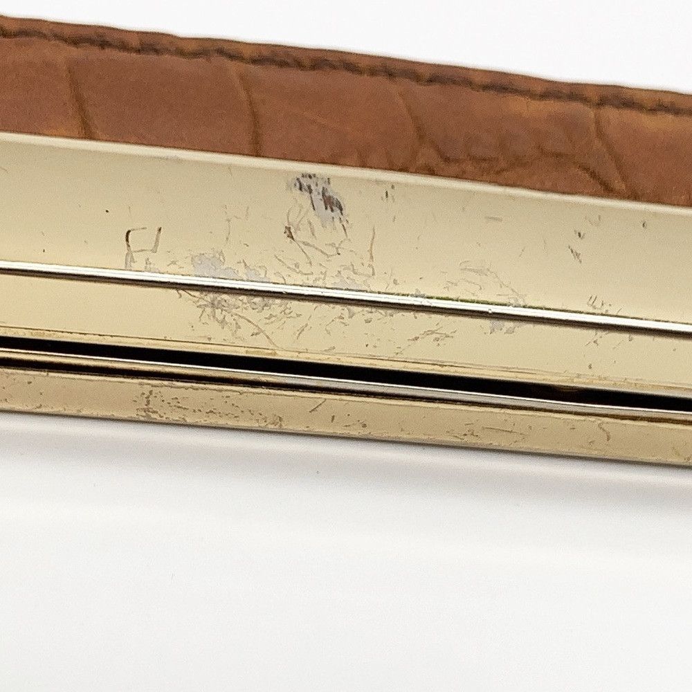 Michael Kors Michael Kors Tan Crocodile-Patterned Wristlet Size ONE SIZE - 14 Thumbnail