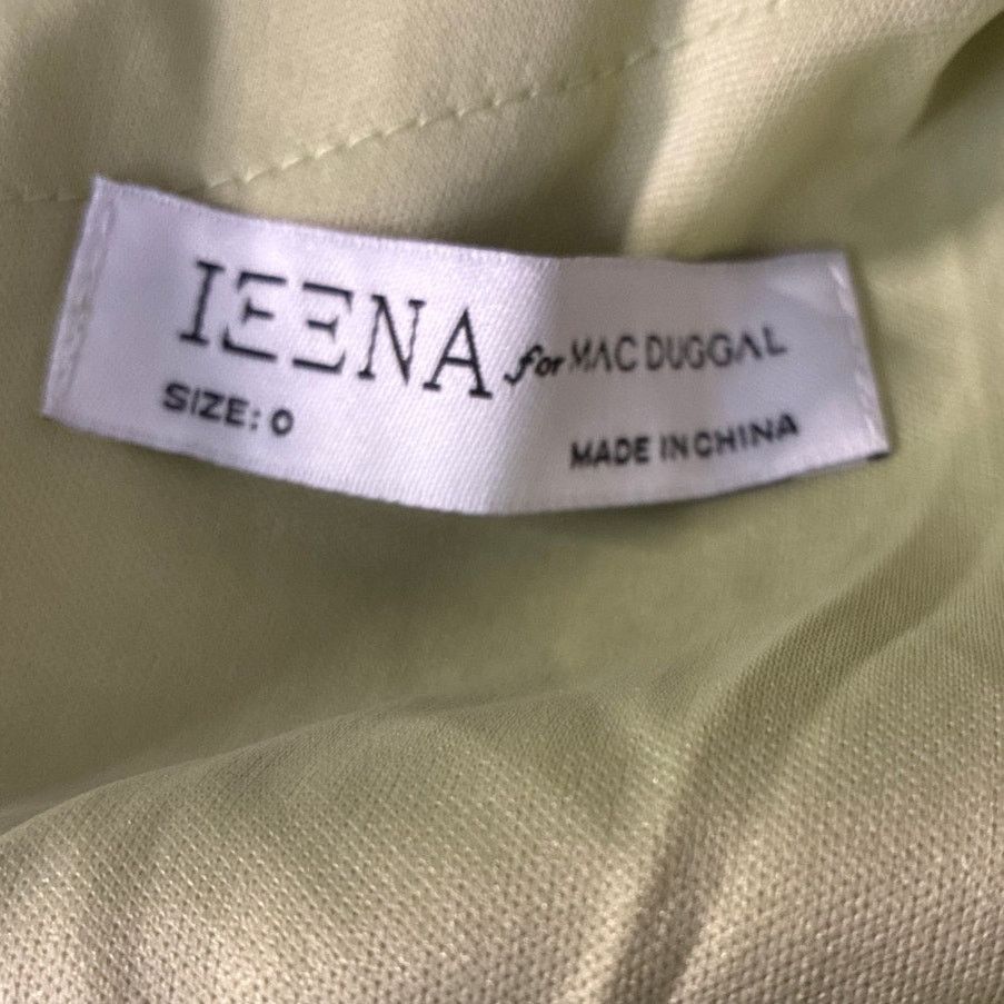 Mac Duggal Ieena for Mac Duggal Lime Green Tiered Mini Dress Size 0 Size XS / US 0-2 / IT 36-38 - 2 Thumbnail