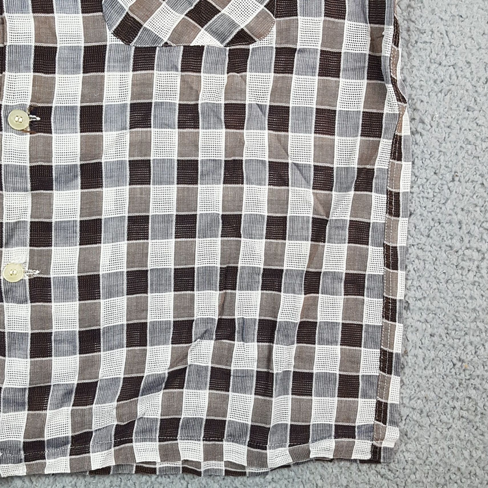 Vintage Vintage 80s Woven Check Plaid Pocket Size L Western Button Up Collared Shirt Size US L / EU 52-54 / 3 - 3 Thumbnail