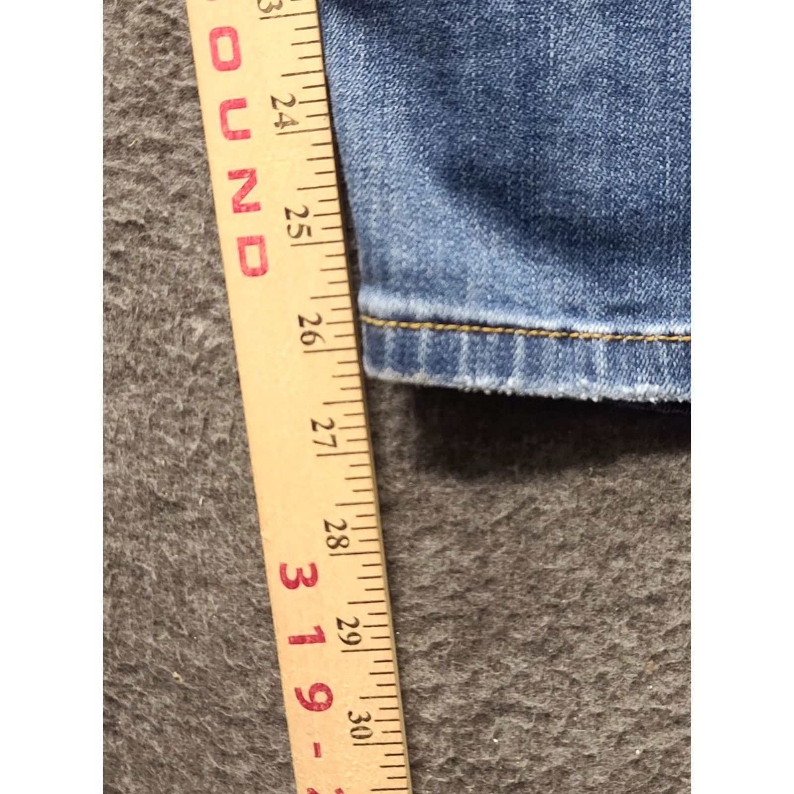Vintage Judy Blue Jeans Womens 9 29x27 Relaxed Fit Tapered Leg Mid Rise Distressed Denim Cotton Polyester Spandex Rayon Blue Jeans Womens Size 29" - 6 Thumbnail