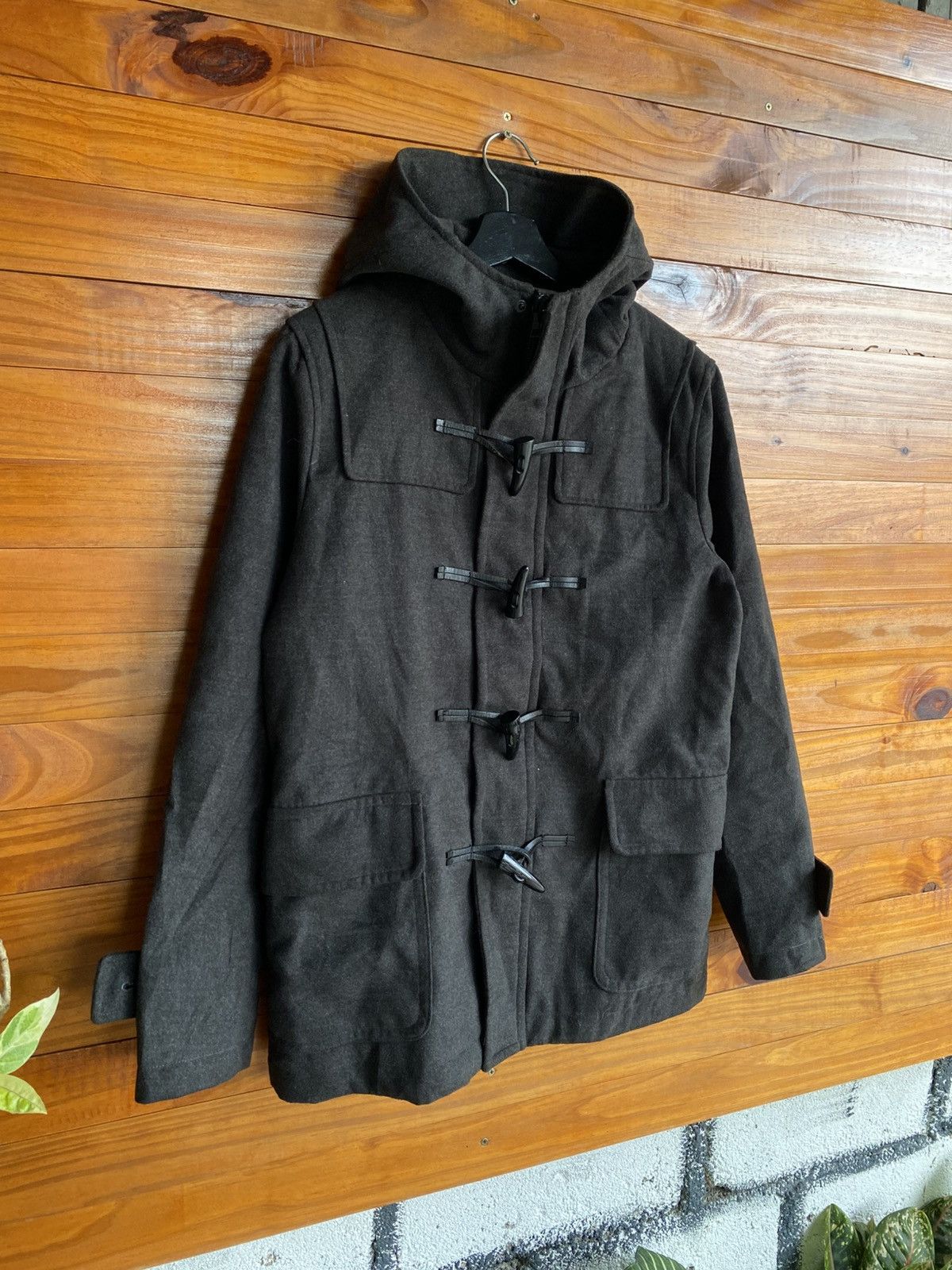 Beams Japan BEAMS HEART Hooded Duffle Coat Wool Blend Toggle Jacket Grey Size US S / EU 44-46 / 1 - 5 Thumbnail