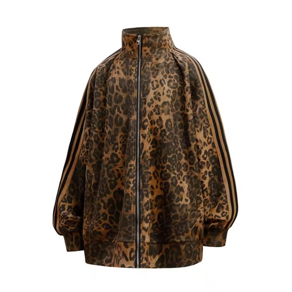 Other Leopard Retro Vintage Style Zipper Jacket Sweatshirt Size US M / EU 48-50 / 2 - 1 Thumbnail
