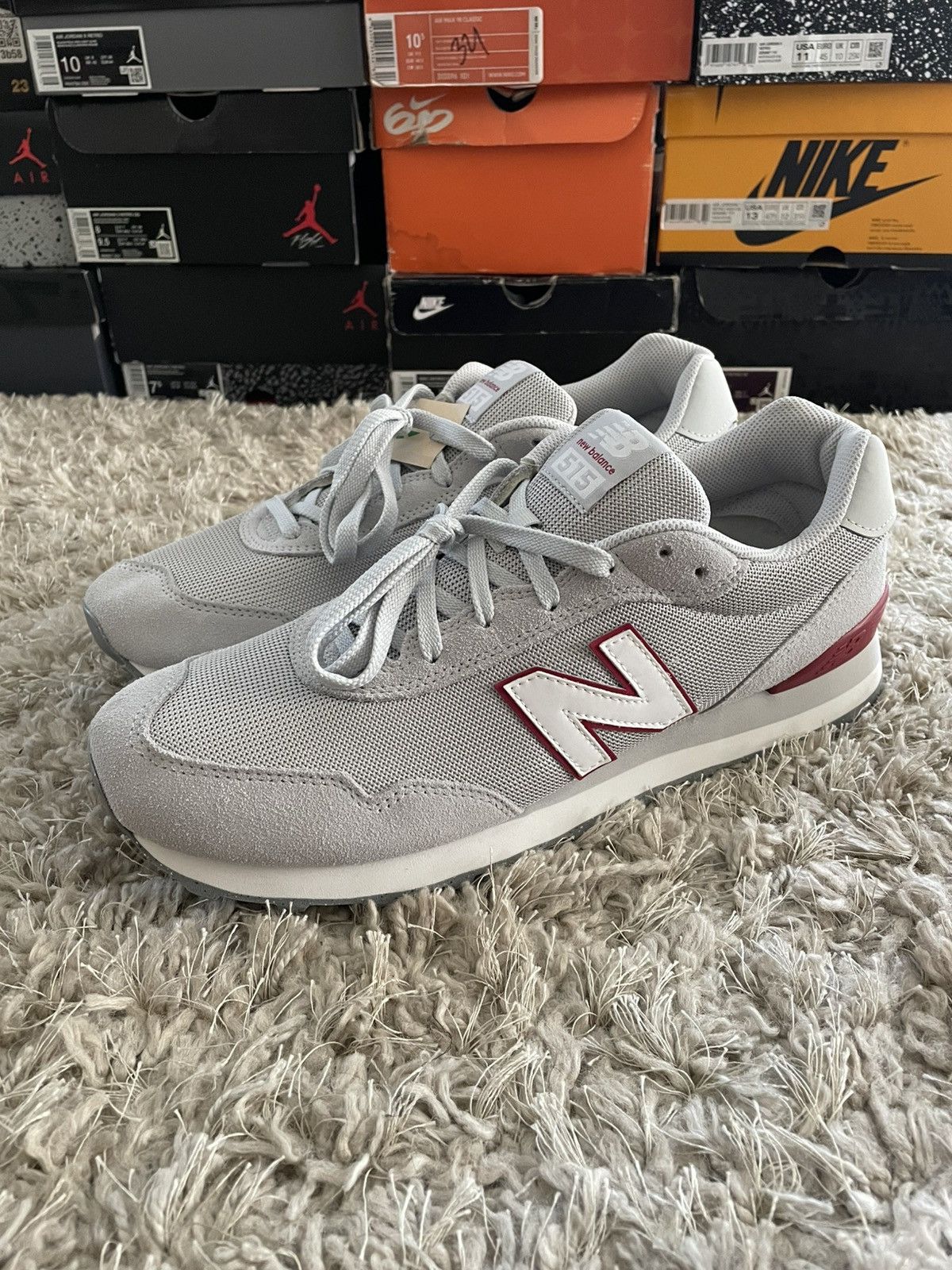 New Balance New Balance 515 Brighton Grey Crimson Size US 13 / EU 46 - 1 Thumbnail
