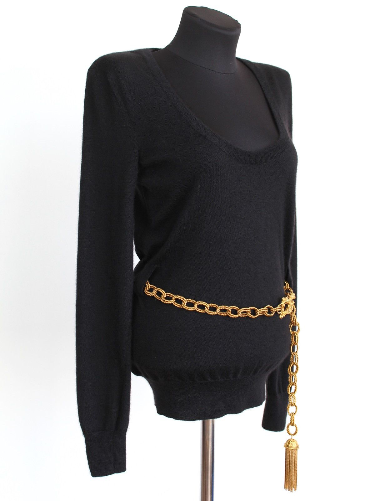 Dolce & Gabbana Dolce Gabbana Rare Sweater With Gold Chain Belt Size S / US 4 / IT 40 - 3 Thumbnail