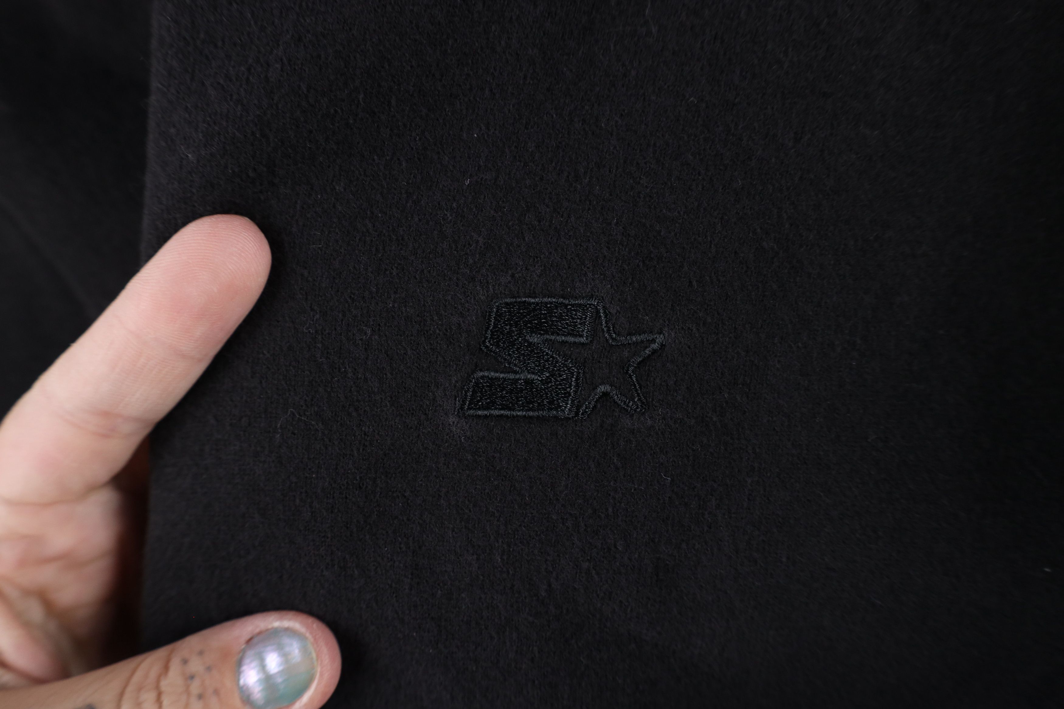 Starter × Vintage Vintage 90s Starter Full Zip Sweatshirt Jacket Black Size US M / EU 48-50 / 2 - 4 Thumbnail