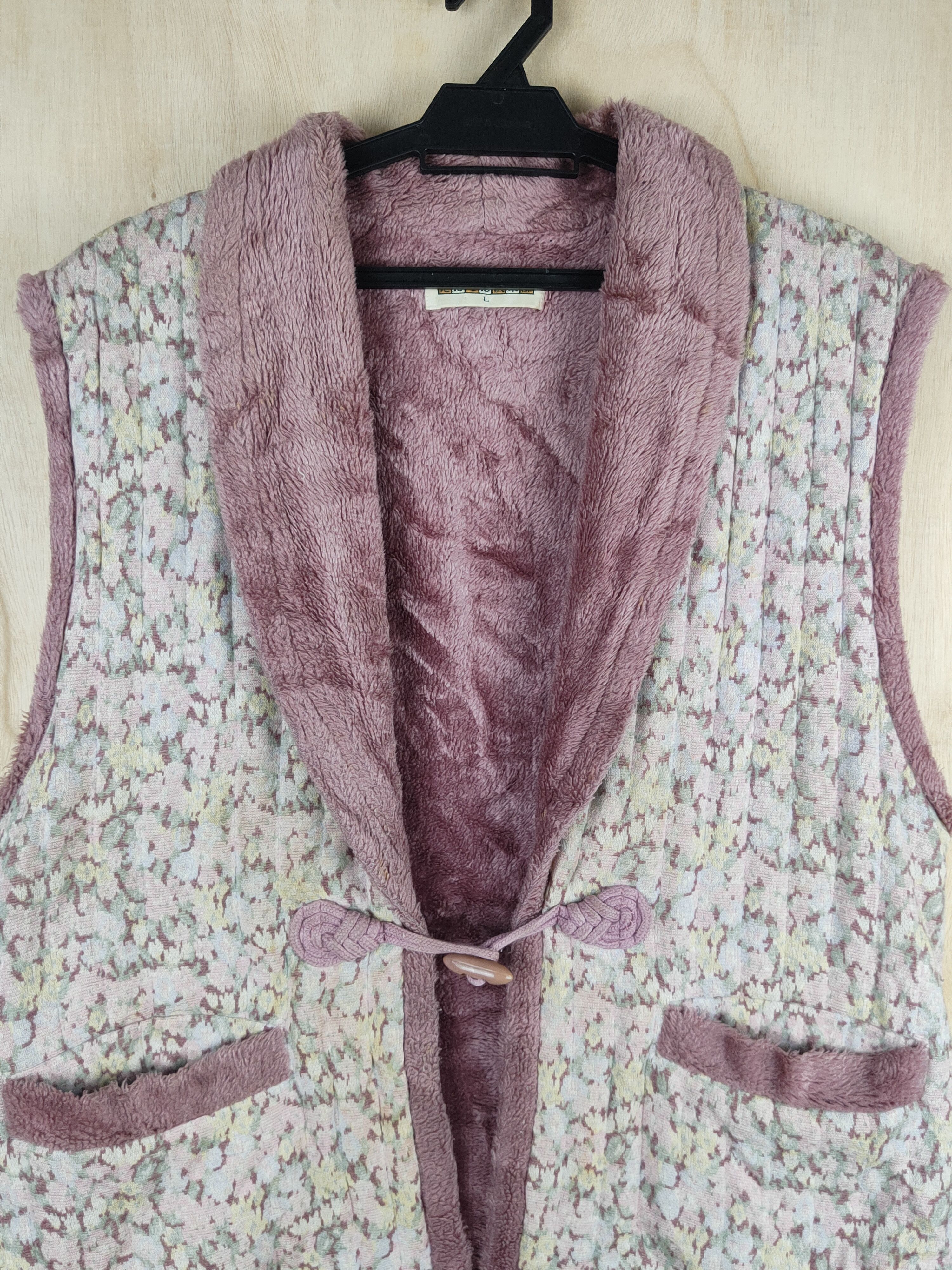 Japanese Brand Japan vintage Pink Flowers Vests #S2448 Size L / US 10 / IT 46 - 2 Thumbnail