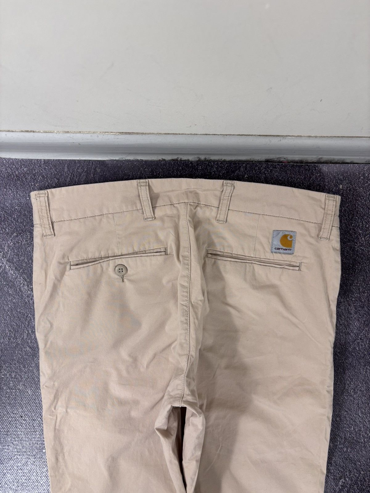 Carhartt Wip Carhartt WIP Men’s Beige Stretch Workwear Chino Sid Pants Size US 31 - 13 Thumbnail