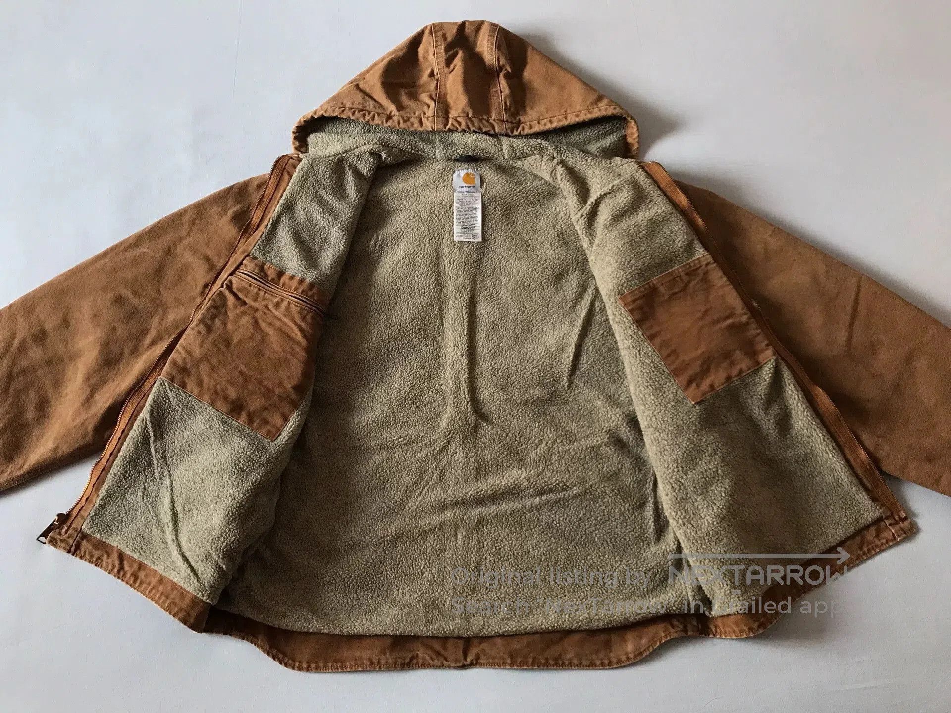 Carhartt Carhartt J141 Brown Hooded Work Jacket. Size US XL / EU 56 / 4 - 3 Thumbnail