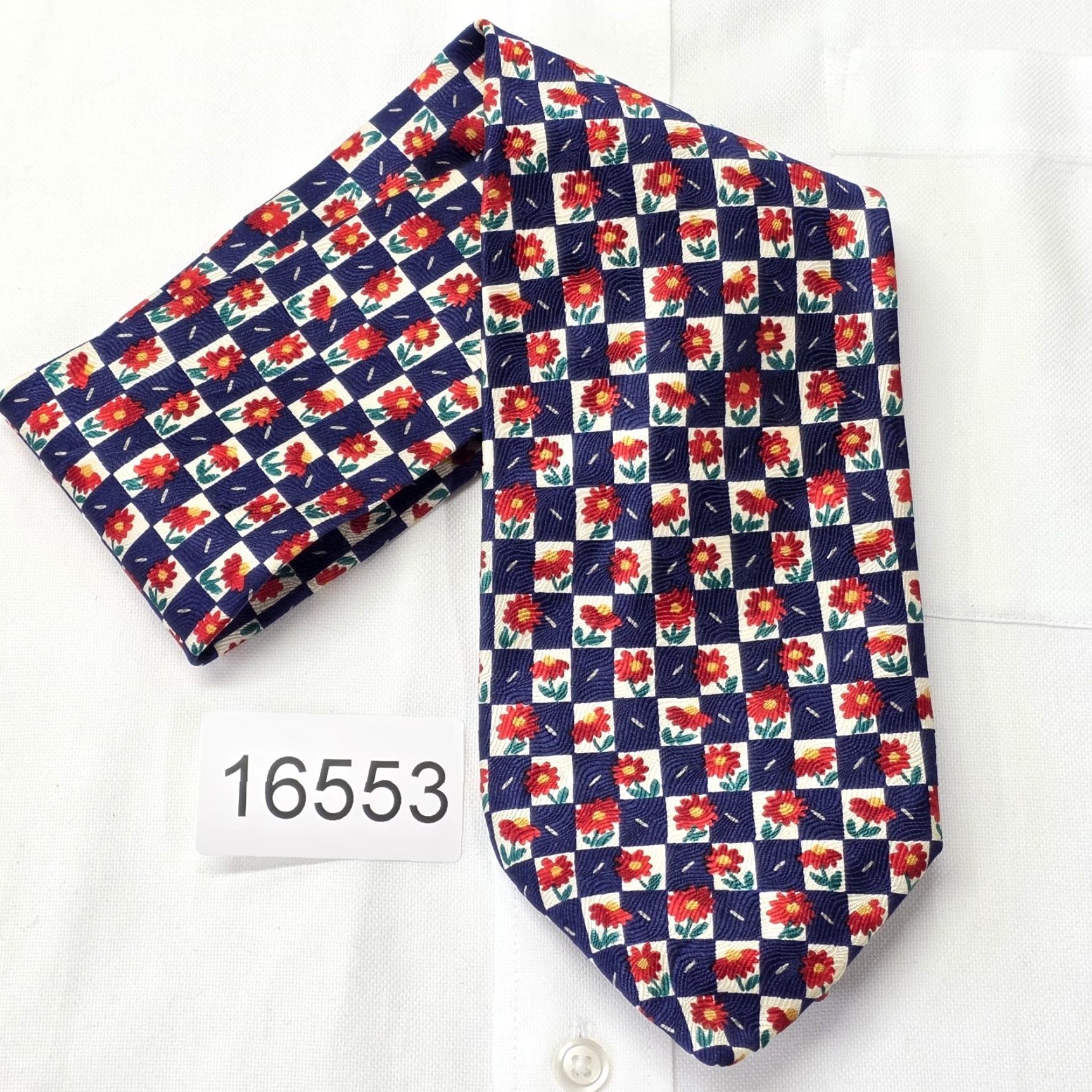 Robert Talbott Robert Talbott Studio Tie Adult 58.25" X 4" Blue Silk Floral Spring Designer Preppy USA Mens Size ONE SIZE - 6 Thumbnail