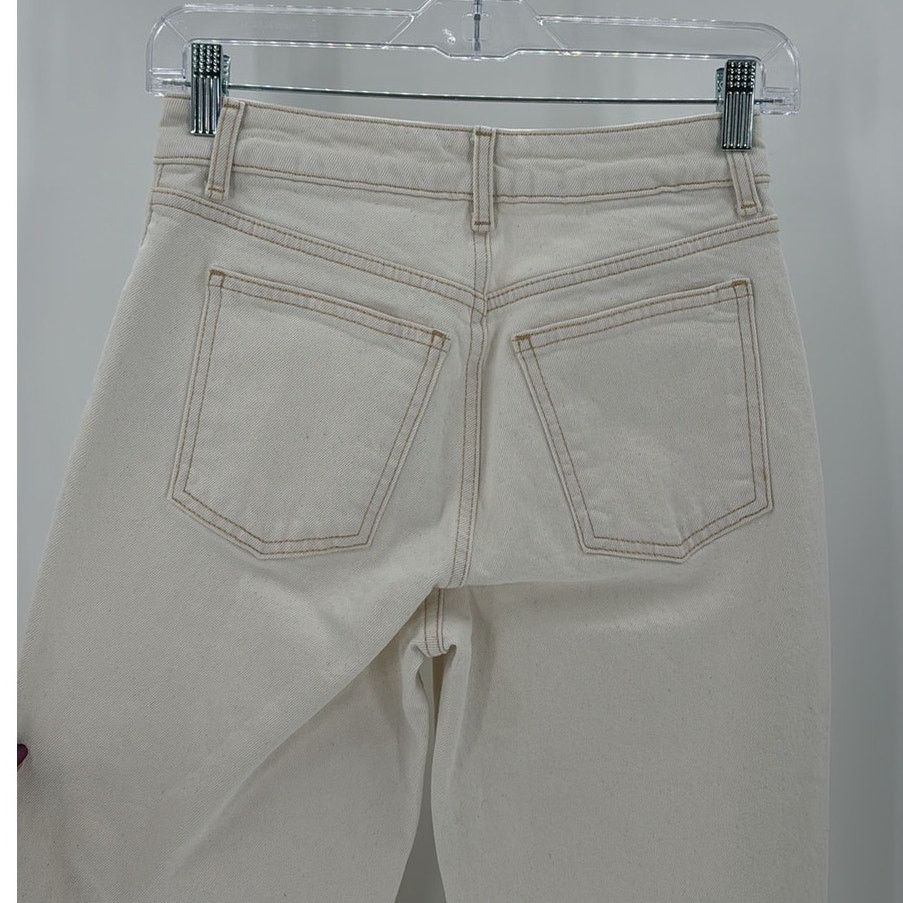 Topshop Topshop mid rise relaxed fit flare off white size 26 Size 26" / US 2 / IT 38 - 8 Thumbnail