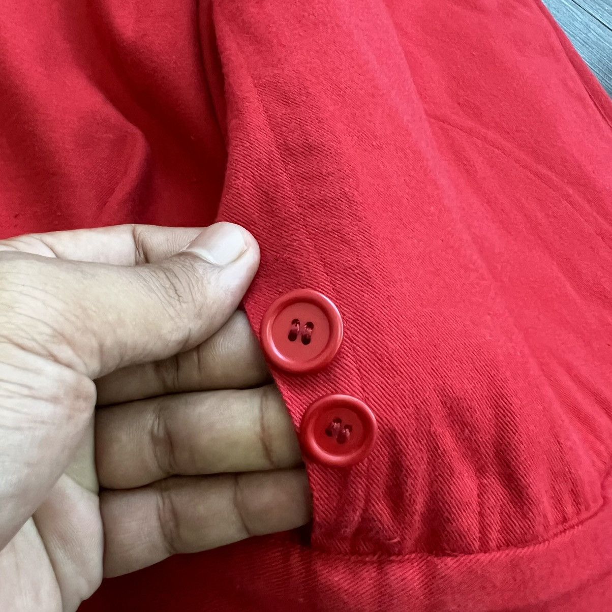 Issey Miyake 🔥 Vintage 70's RED Issey Miyake Raglen Sleeve bomber jacket Size S / US 4 / IT 40 - 9 Thumbnail