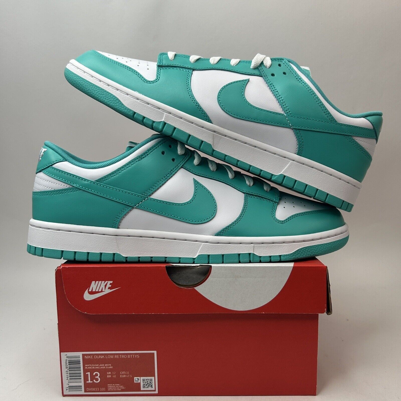 Nike Nike Dunk Low Retro BTTYS “White Clear Jade” 2023 Size US 13 / EU 46 - 1 Thumbnail