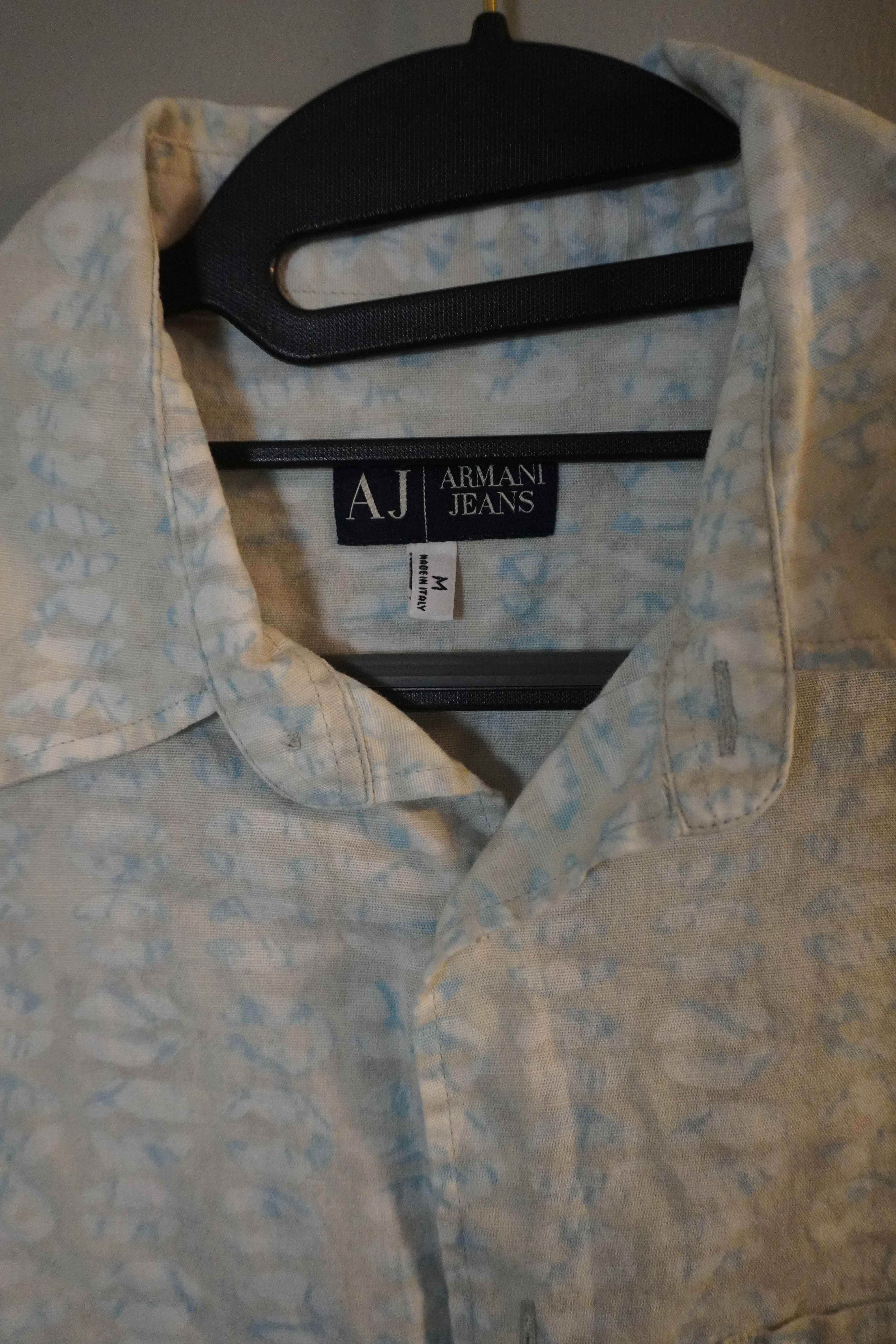 Armani Size M AJ Armani Jeans Cotton Linen Pattern Short Sleeve Size US M / EU 48-50 / 2 - 2 Thumbnail