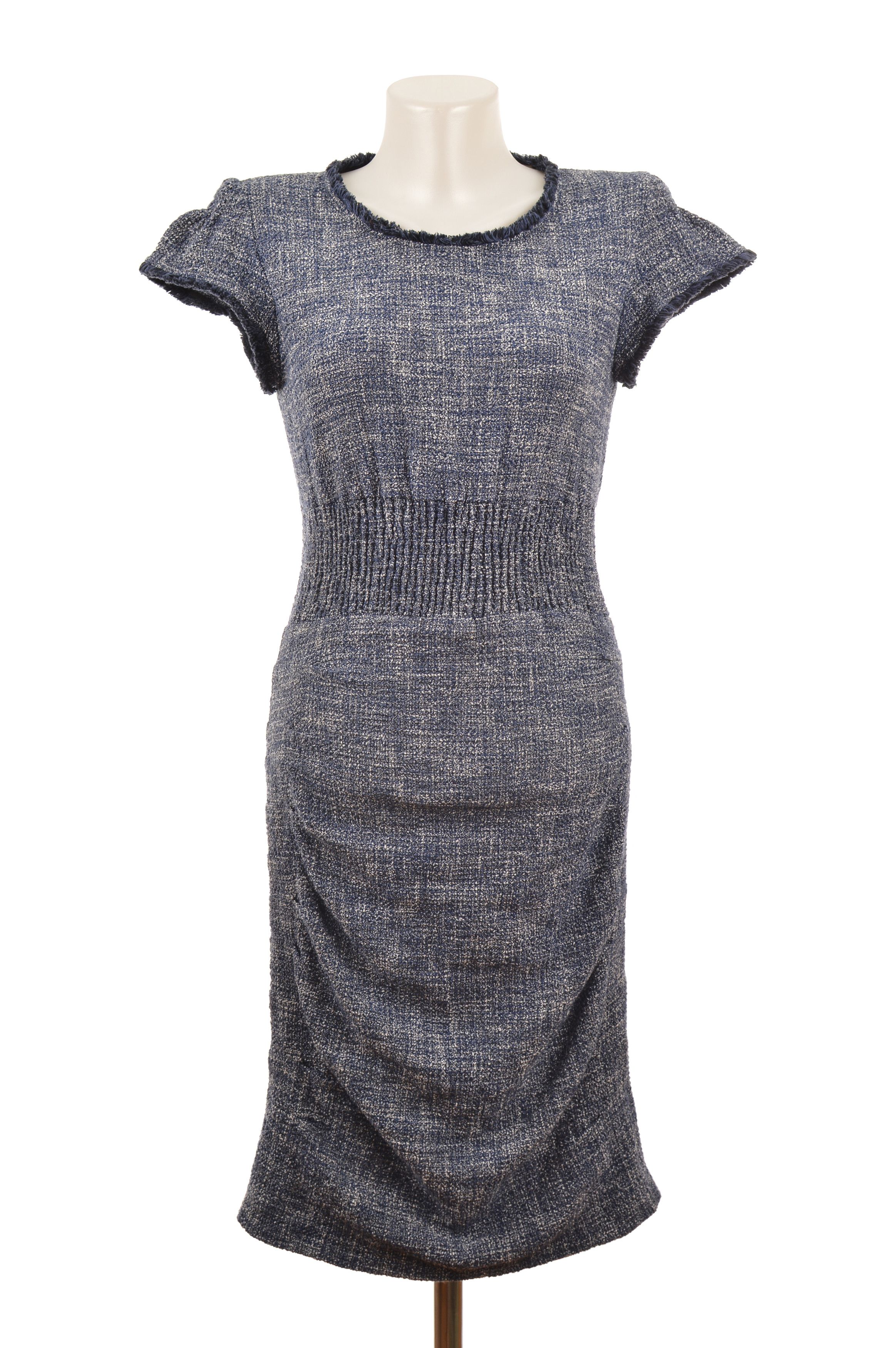 Maje Maje Rought Tweed Blue Dress Size M / US 6-8 / IT 42-44 - 1 Thumbnail