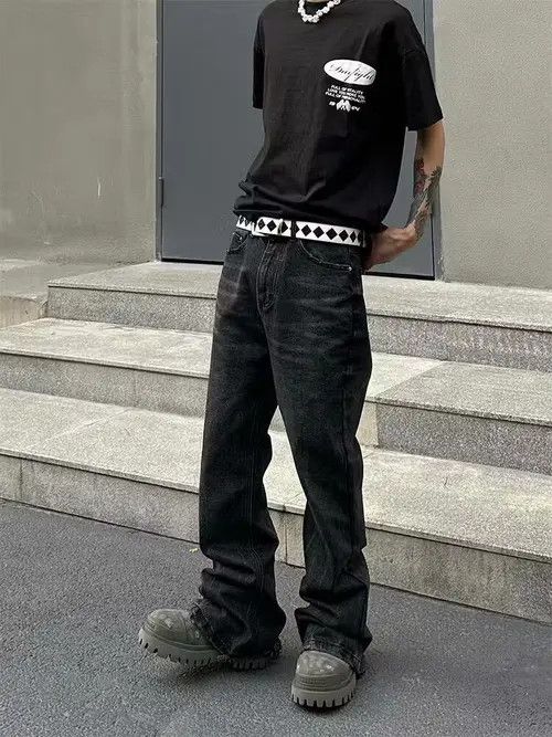 Jean punk grunge fade skate flared jeans Size US 32 / EU 48 - 3 Thumbnail