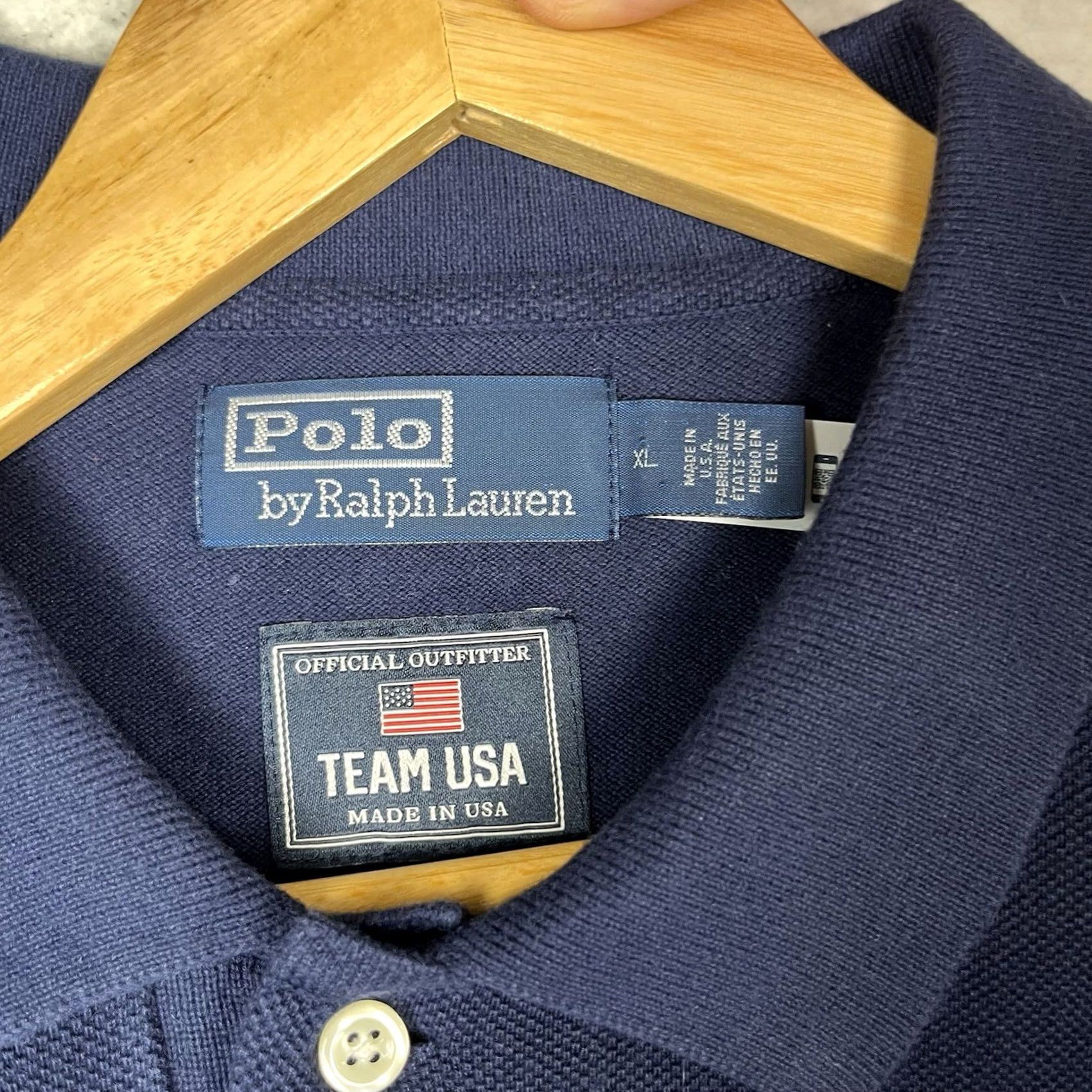 Ralph Lauren Polo Ralph Lauren Team USA Polo Shirt Men XL 2024 Olympics Flagbearer Knit Collared Short Sleeve Blue Colorblock Big Pony Golf Rugby Walking Mens Size US XL / EU 56 / 4 - 4 Thumbnail