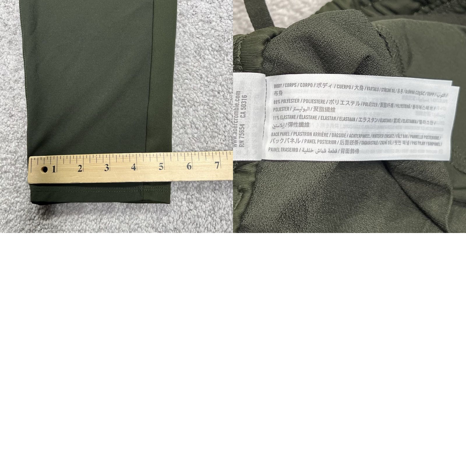 Abercrombie & Fitch VINTAGE? No — Abercrombie & Fitch Jogger Pants Mens Size Medium 28” Inseam Taper Stretch Green Size US 31 - 10 Thumbnail