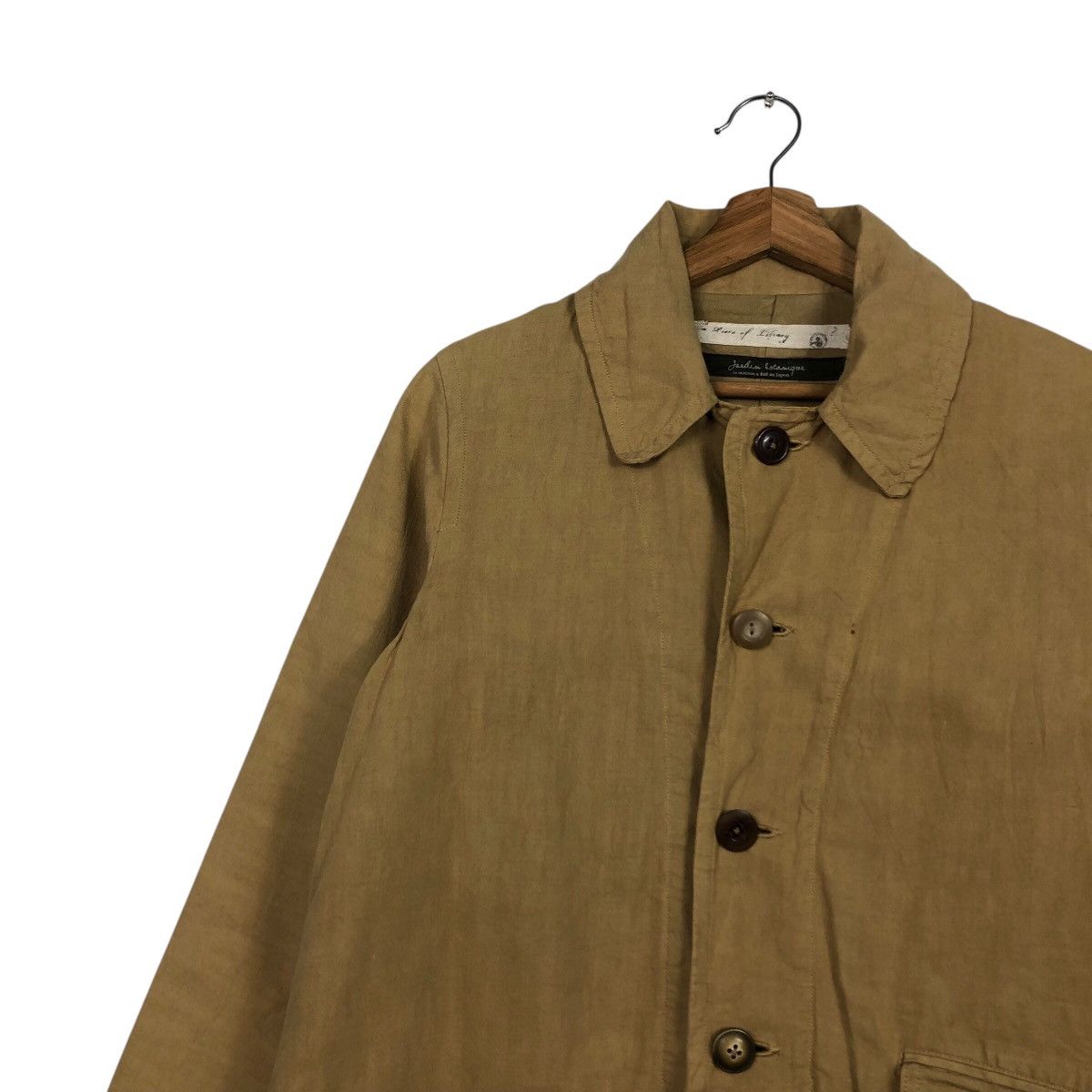 Japanese Brand Rare Jardin Botanique Japanese Artisan Linen Mac Coat Size US M / EU 48-50 / 2 - 9 Thumbnail