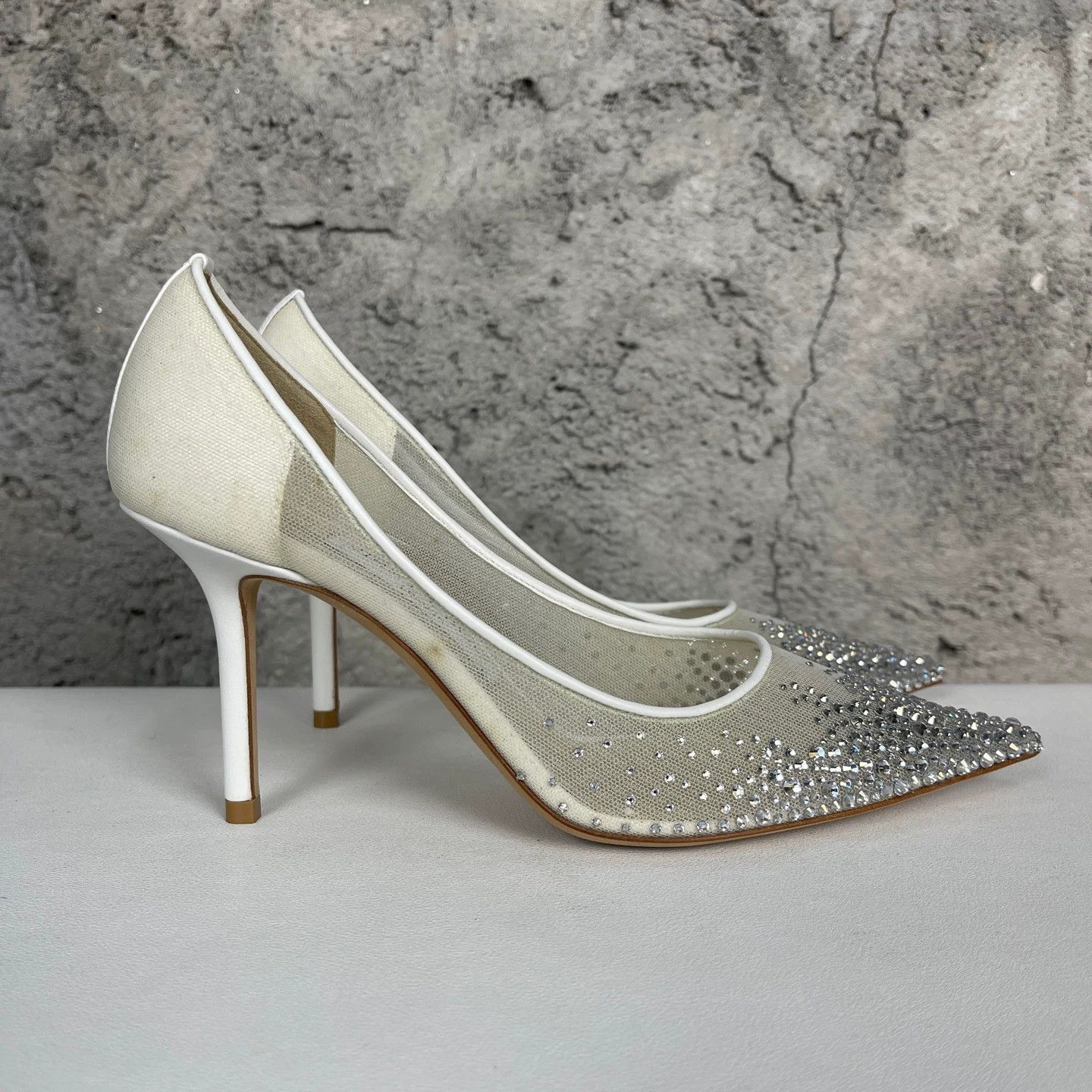 Jimmy Choo Jimmy Choo Tulle Crystal Heels 36.5 99 New Size US 6 / IT 36 - 2 Thumbnail