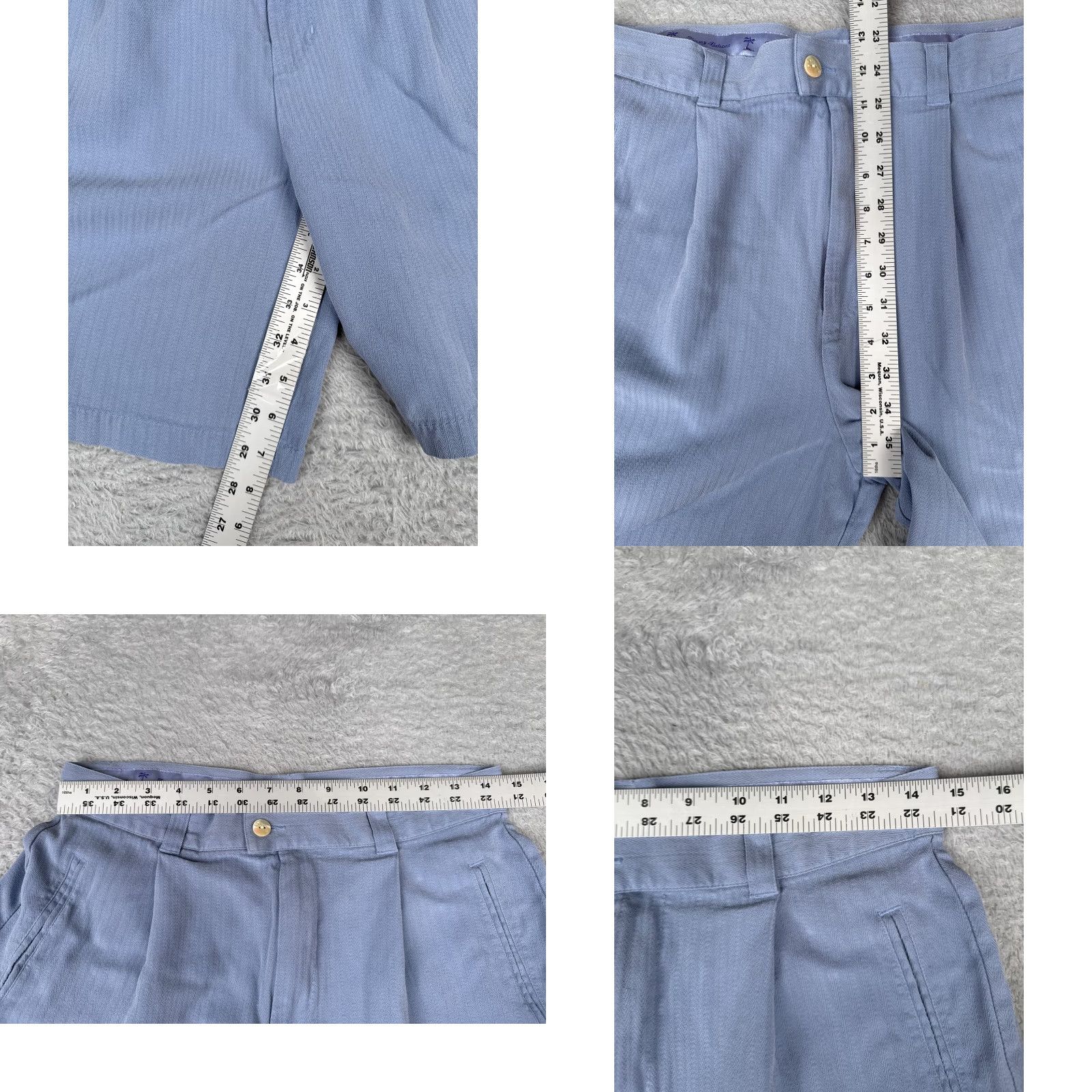 Tommy Bahama VINTAGE Tommy Bahama Shorts Womens 12 Blue 100% Silk Bermuda Beach Vacation Travel Size 34" / US 12 / IT 48 - 8 Thumbnail