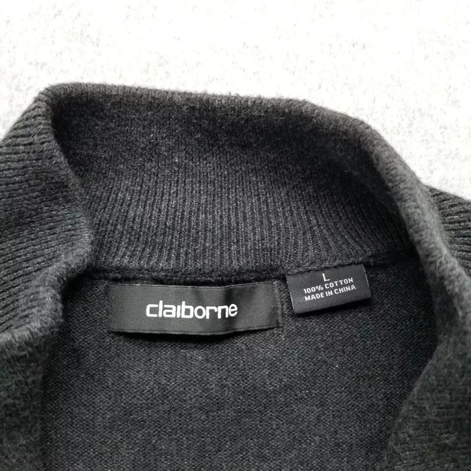 Liz Claiborne Claiborne Sweater Jacket Men Large Full Zip Mock Neck Size US L / EU 52-54 / 3 - 7 Thumbnail