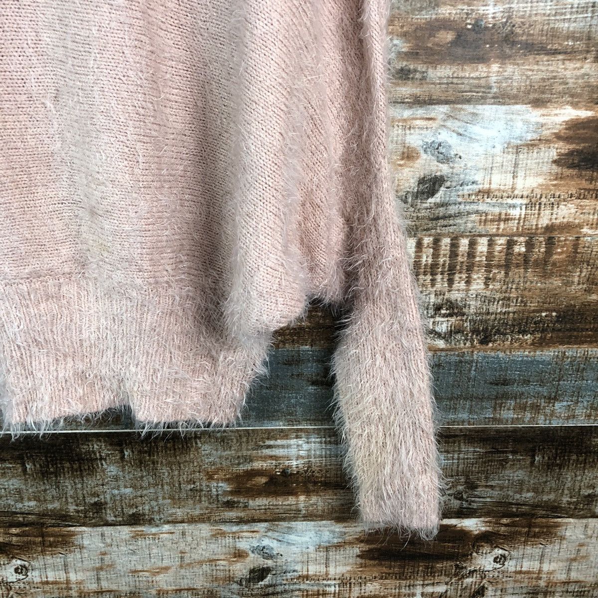 Homespun Knitwear DLL N’or Pink Mohair shaggy fur Knitwear #C420 Size XL / US 12-14 / IT 48-50 - 8 Thumbnail