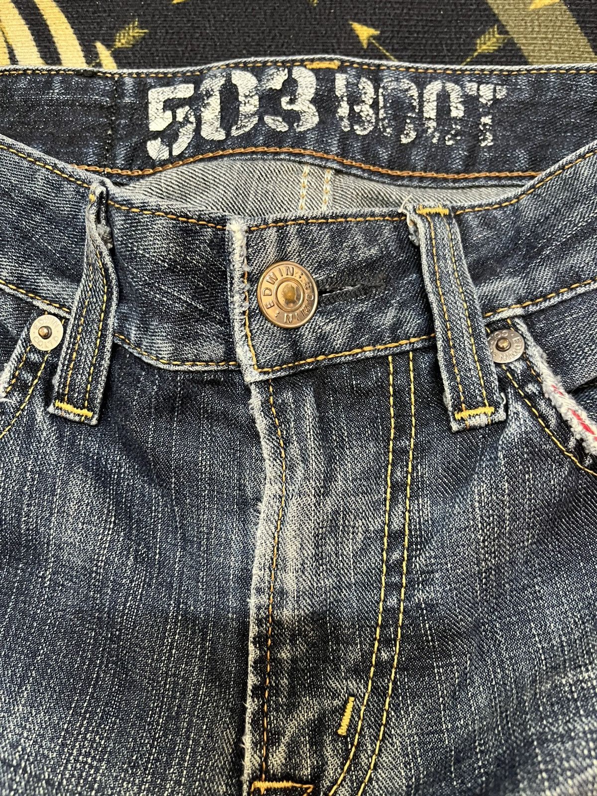 Edwin Vintage Edwin 503 Bluetrip Edge Line Flare Bootcut Denim Size US 31 - 9 Thumbnail