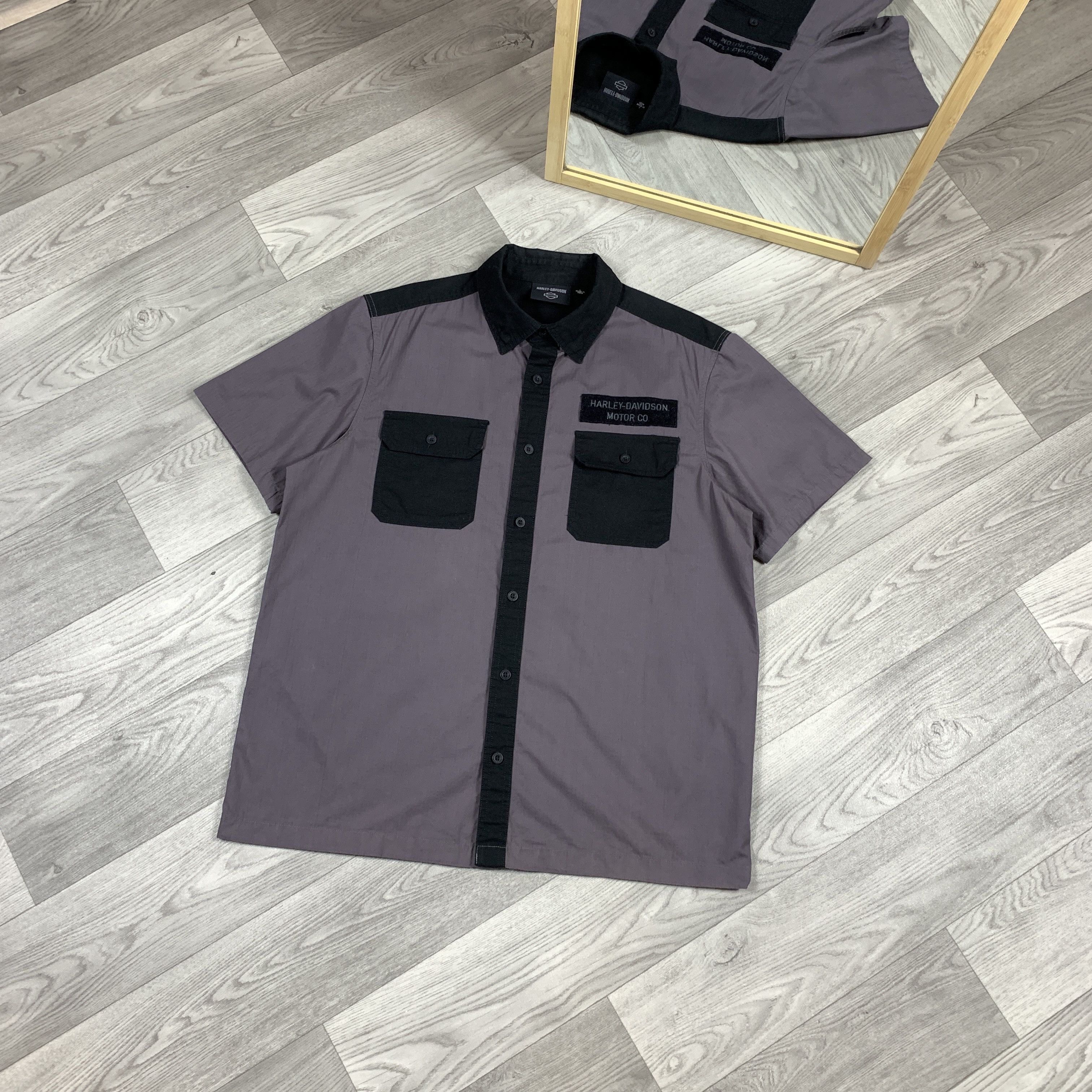 Harley Davidson Vintage Harley Davidson Graphic Button Up Shortsleeve Shirt Size US XL / EU 56 / 4 - 2 Thumbnail