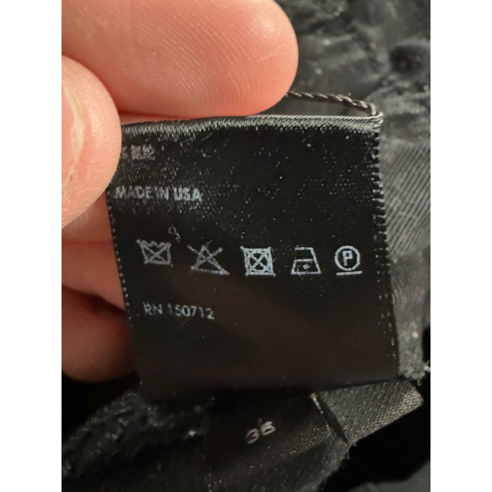 Amiri MX1 Black Paisley Patch Used 36