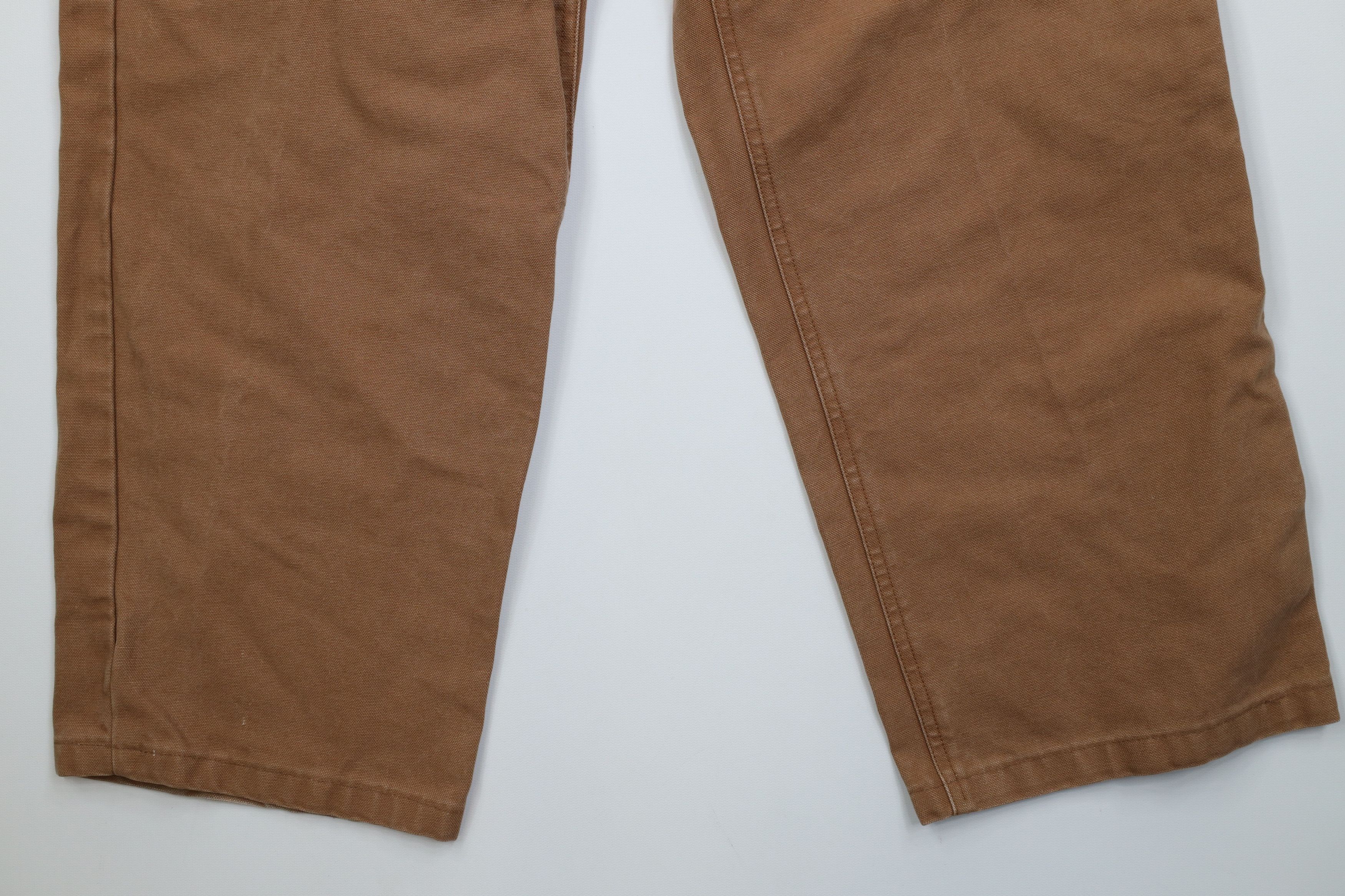 Cabelas Vintage 90s Cabelas Canvas Wide Leg Pants Brown Cotton Size US 32 / EU 48 - 4 Thumbnail