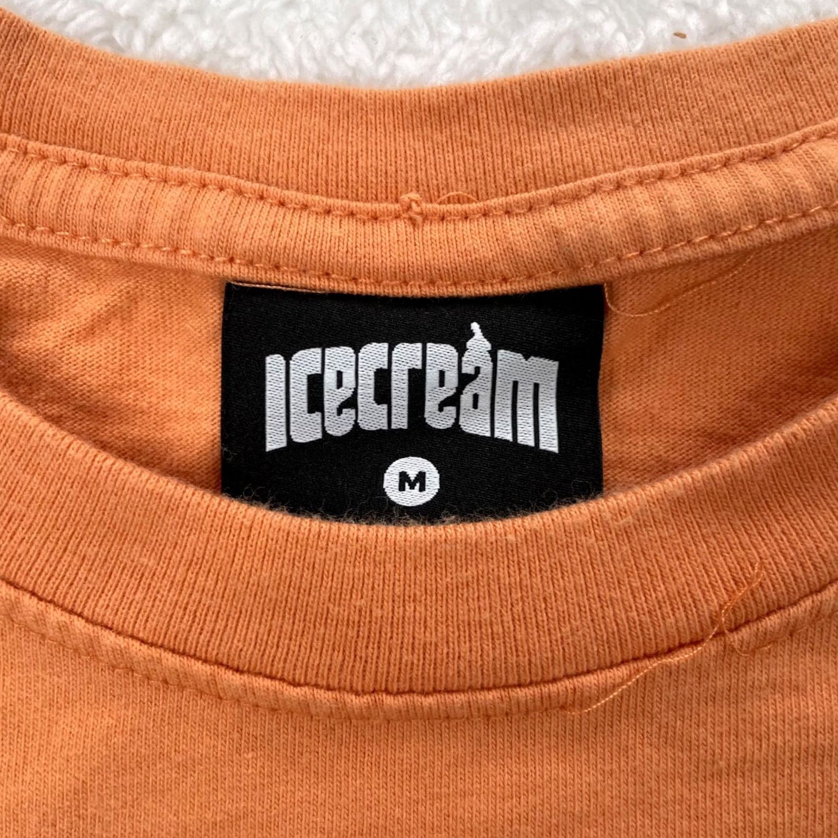 Vintage Icecream Shirt Mens Orange Medium Logo Streetwear y2K Designer Hip Hop Short Sleeve Crew Neck T-Shirt Cotton Knit Size US M / EU 48-50 / 2 - 5 Thumbnail