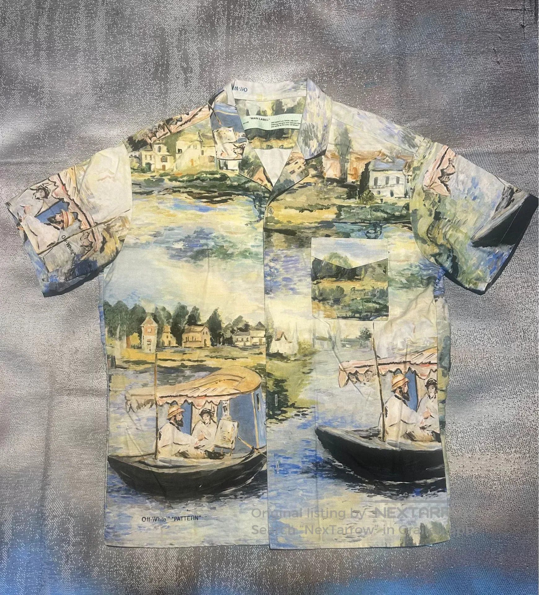 Off-White Off White 19SS Oil Painting Short Sleeve Shirt. Size US S / EU 44-46 / 1 - 1 Thumbnail
