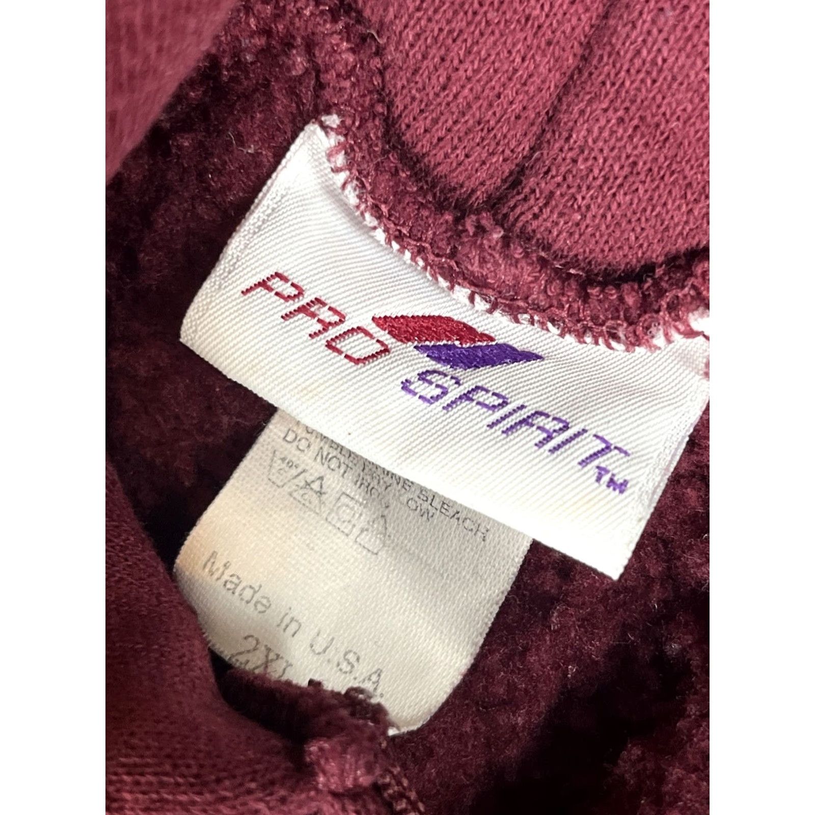 ESPIRIT VINTAGE Pro Spirit Hoodie Sweatshirt 2XL Red Mens Football Logo Graphic Plain Zip Up Size US XXL / EU 58 / 5 - 4 Thumbnail