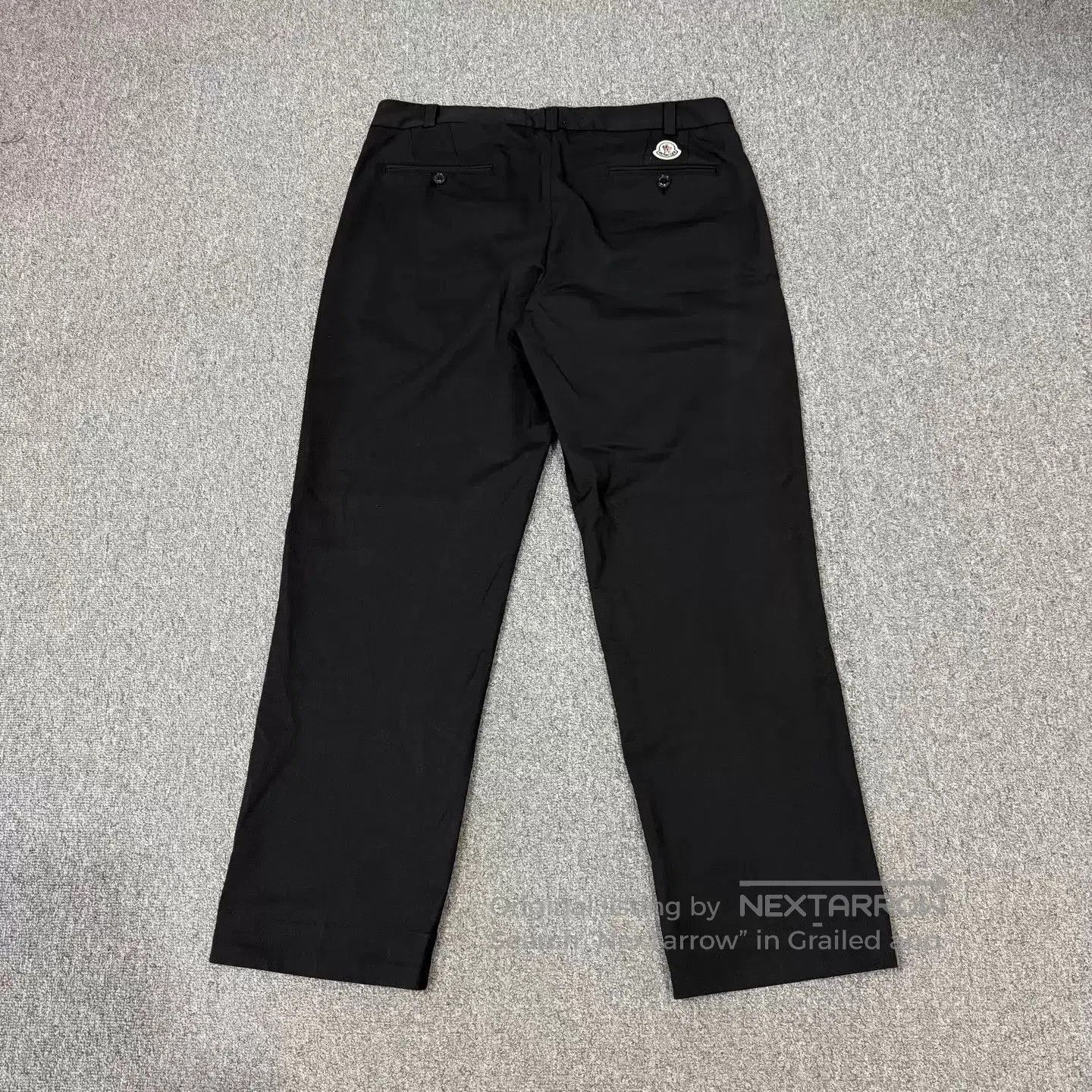 Moncler Black Straight-Leg Casual Pants Size 36. Size US 36 / EU 52 - 2 Thumbnail
