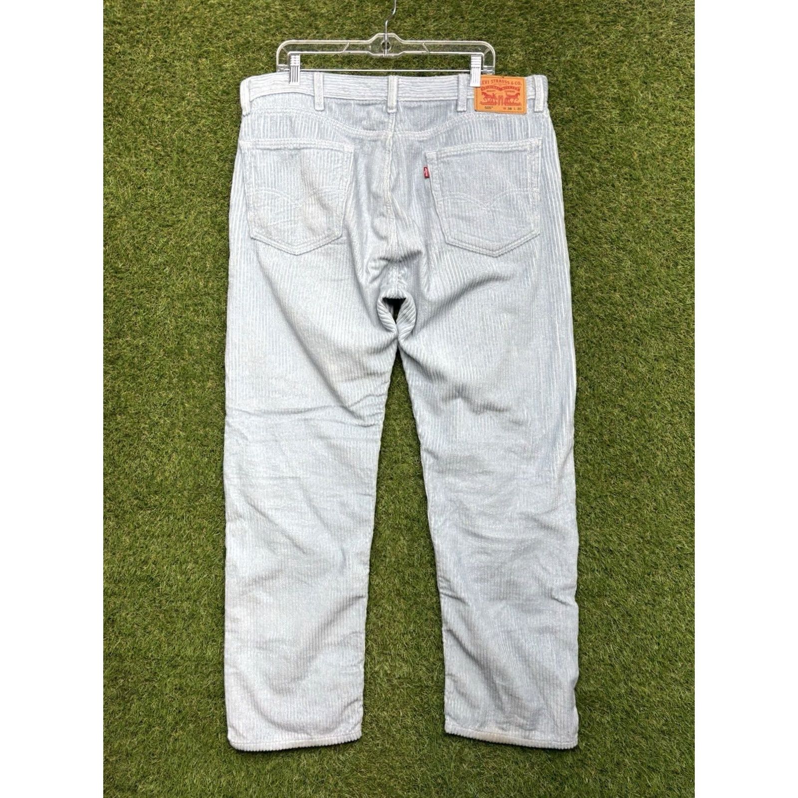 Levi's VINTAGE Levi's 505 Corduroy Pants Mens 38x30 Gray Regular Straight Leg Khakis 90s USA Mens Size US 38 / EU 54 - 2 Thumbnail