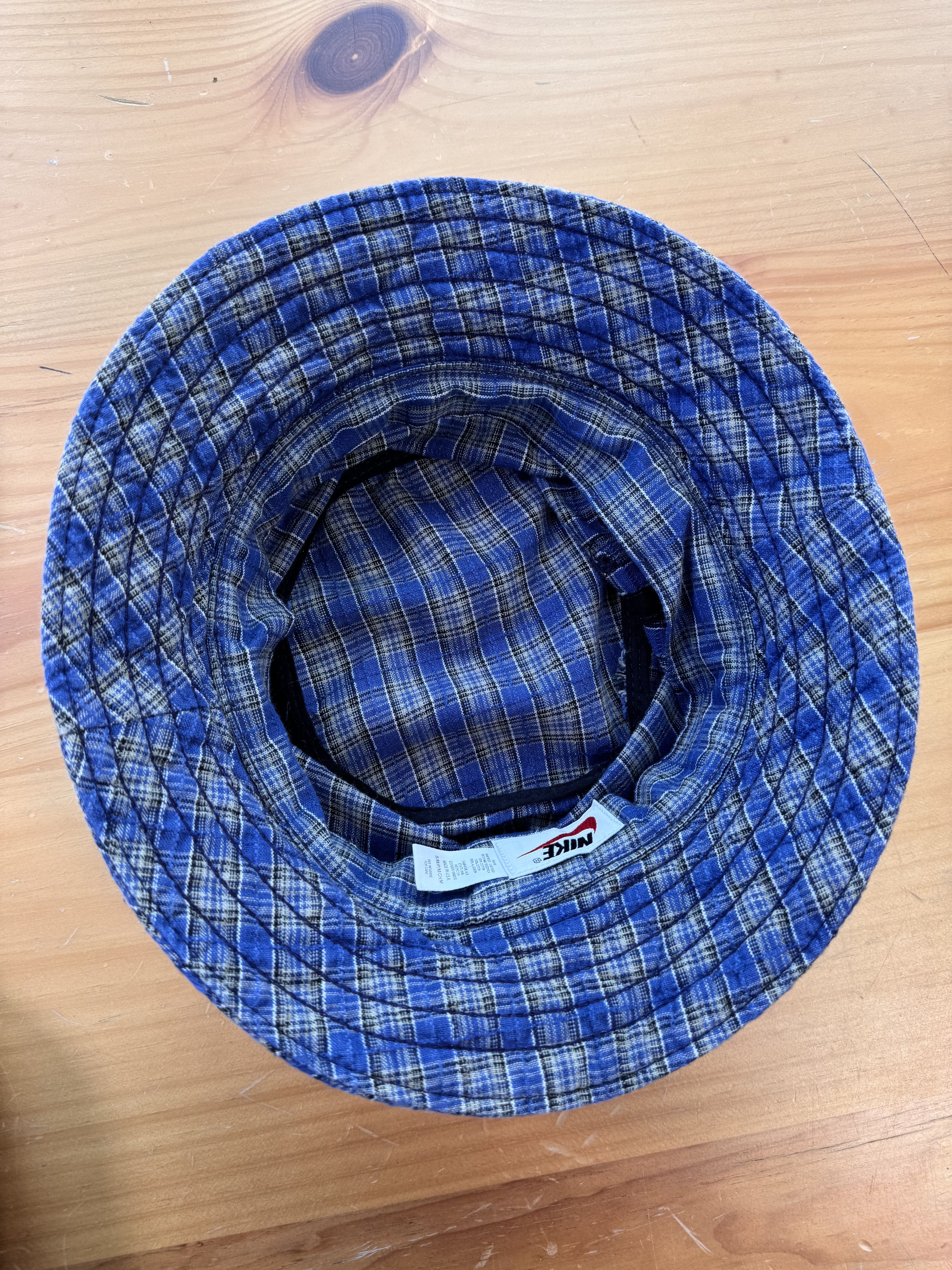 Nike Vintage 90's Nike Plaid Bucket Hat Size ONE SIZE - 8 Thumbnail
