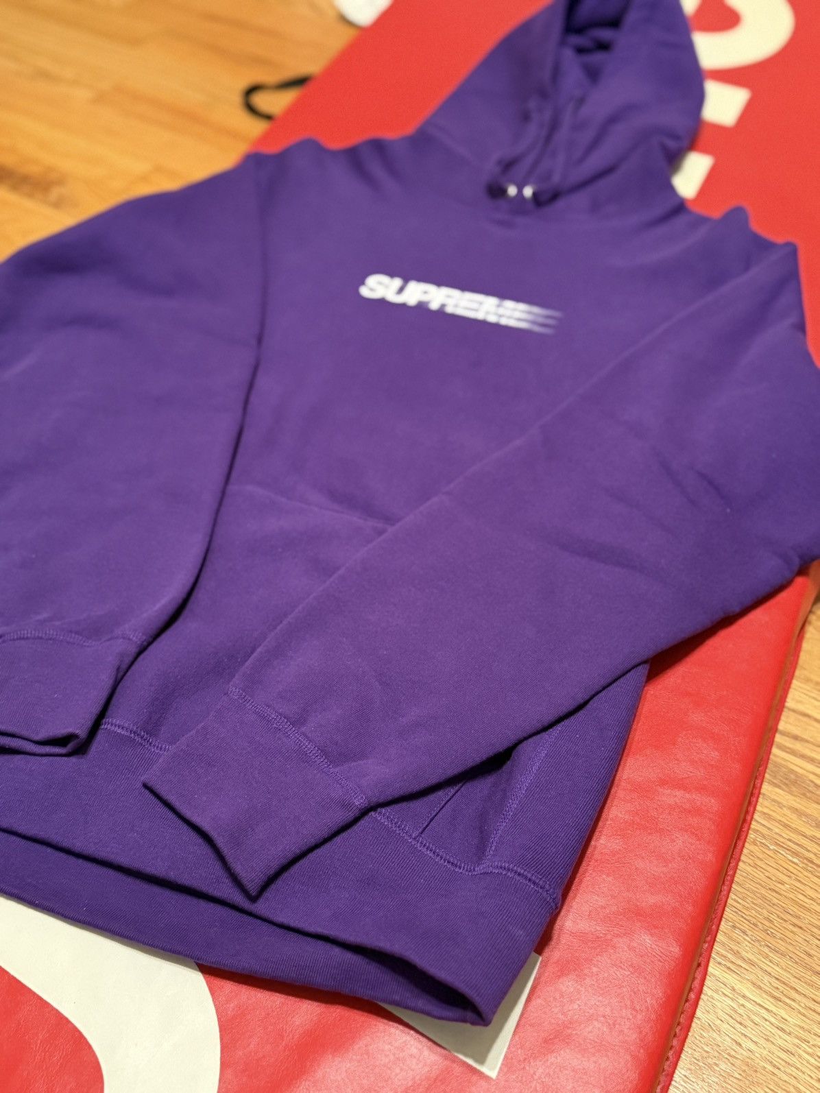 Supreme SS20 Supreme Motion Logo Hooded Sweatshirt Purple Size US XL / EU 56 / 4 - 3 Thumbnail