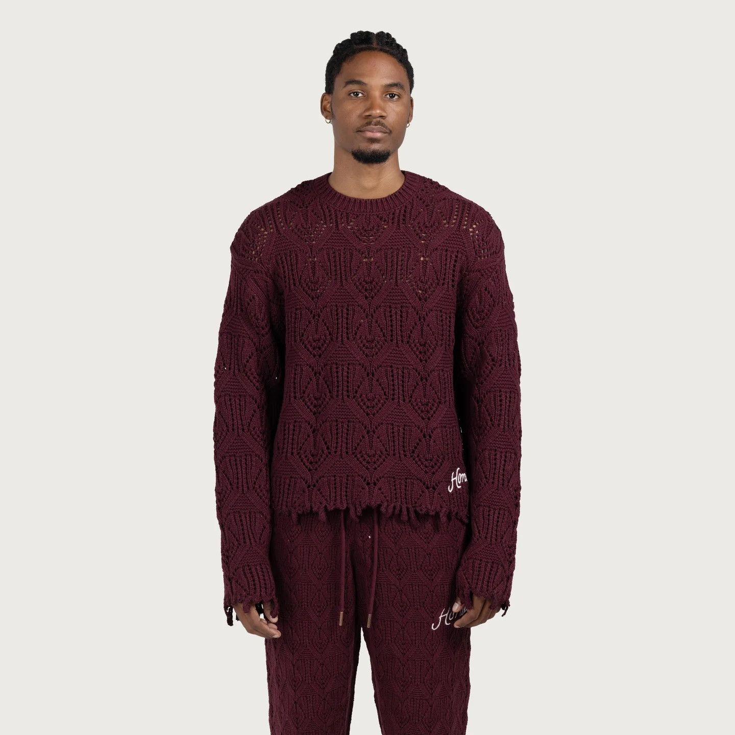 Honor the Gift Cable Sweater - Berry Size US XL / EU 56 / 4 - 1 Thumbnail