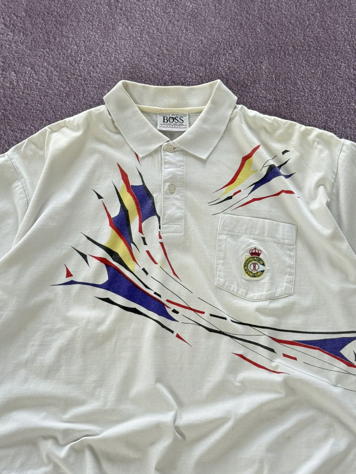 Vintage Vintage Multicolour Boss 90s Golfing Luxury Polo T-Shirt Size US XXL / EU 58 / 5 - 2 Thumbnail