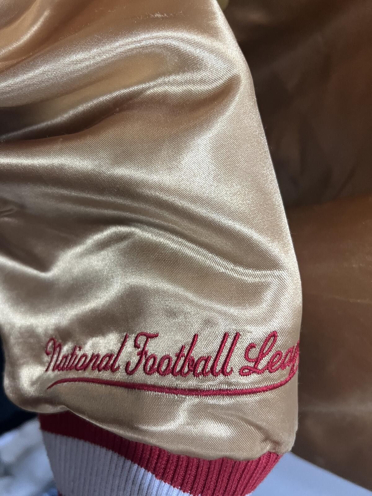 NFL 90s/00s 49ers Gold Satin Jacket Size US XL / EU 56 / 4 - 3 Thumbnail