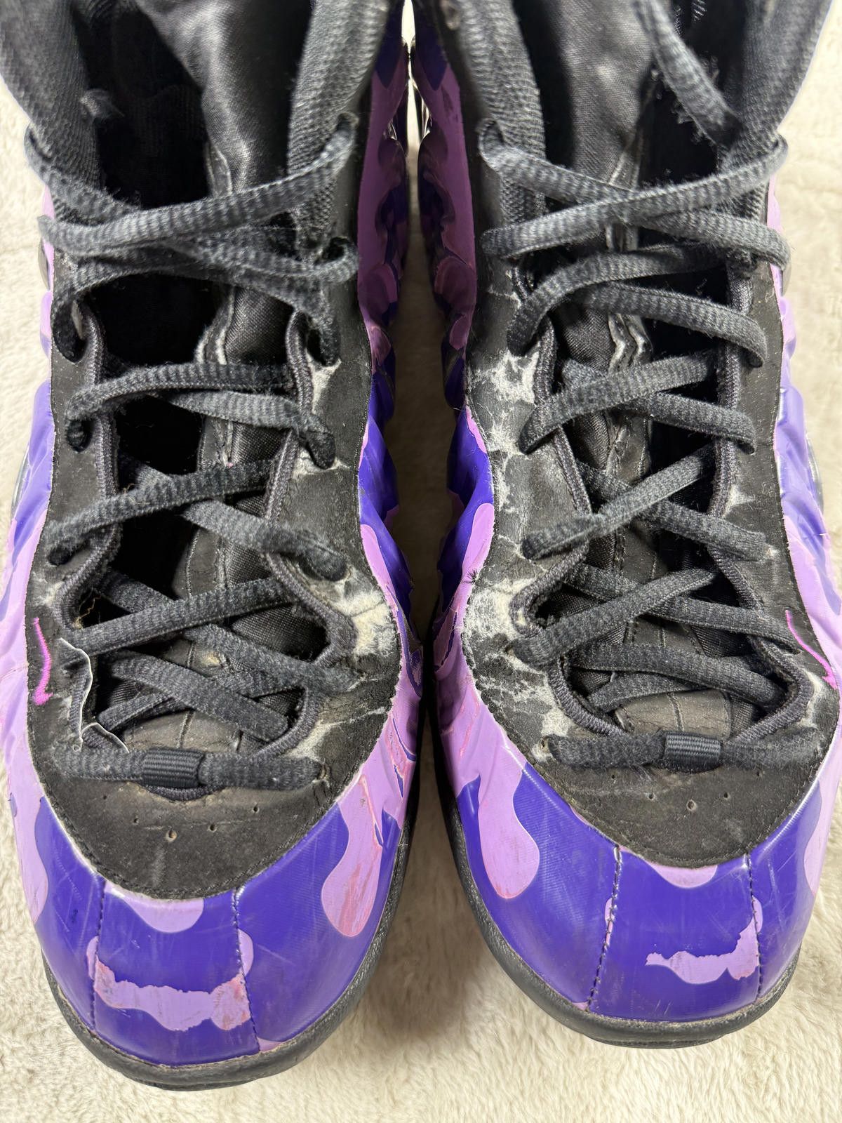 Nike Nike Shoes Kid's 7Y Purple Foamposite Pro Camo 644792-012 Size US 7 / EU 40 - 3 Thumbnail