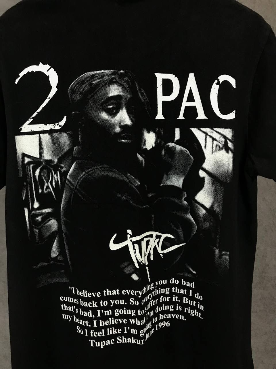 Band Tees × Rap Tees × Vintage 2pac Tupac vintage rap band overprinted tee Size US M / EU 48-50 / 2 - 6 Thumbnail